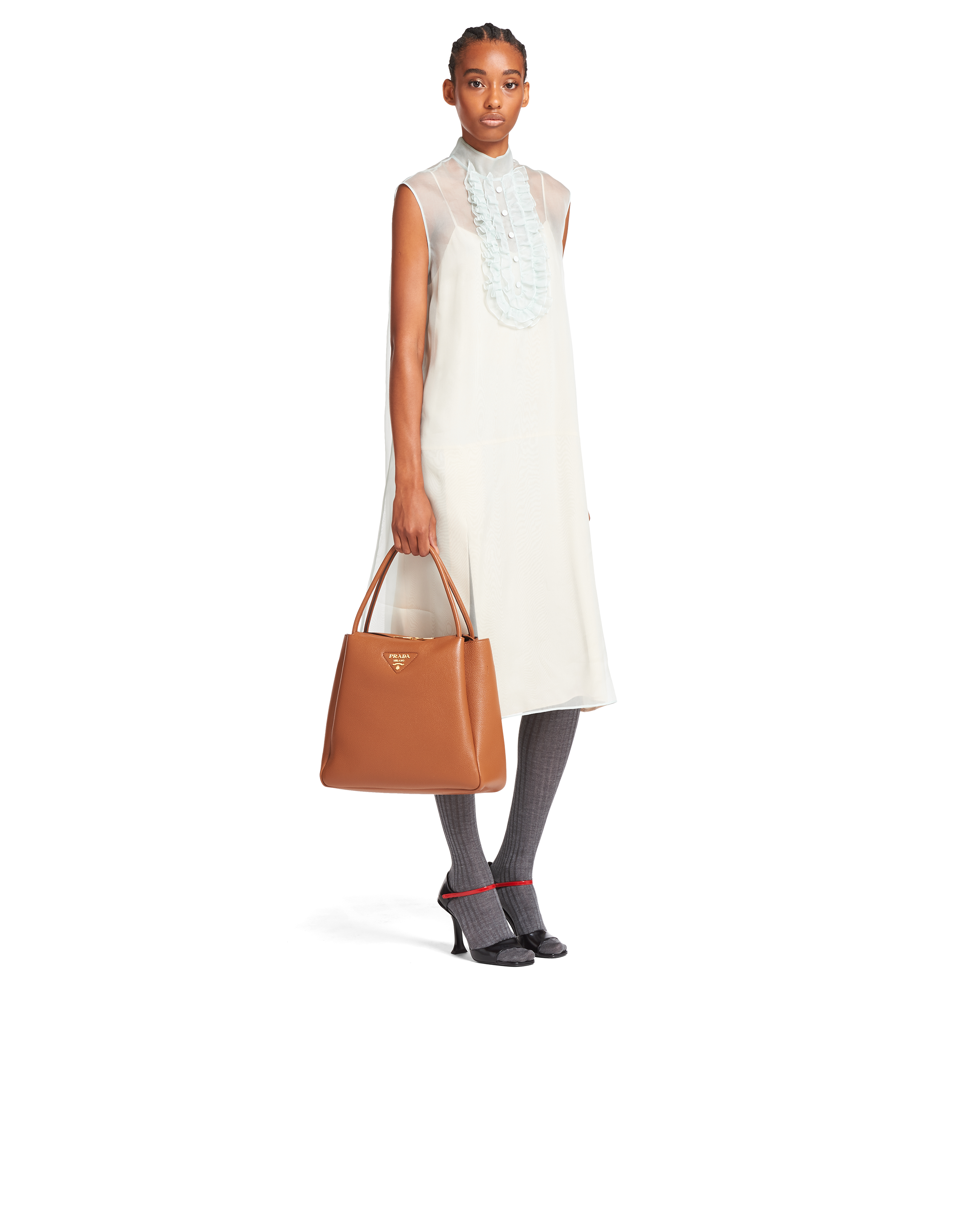 Prada Borsa a mano medium in pelle 7