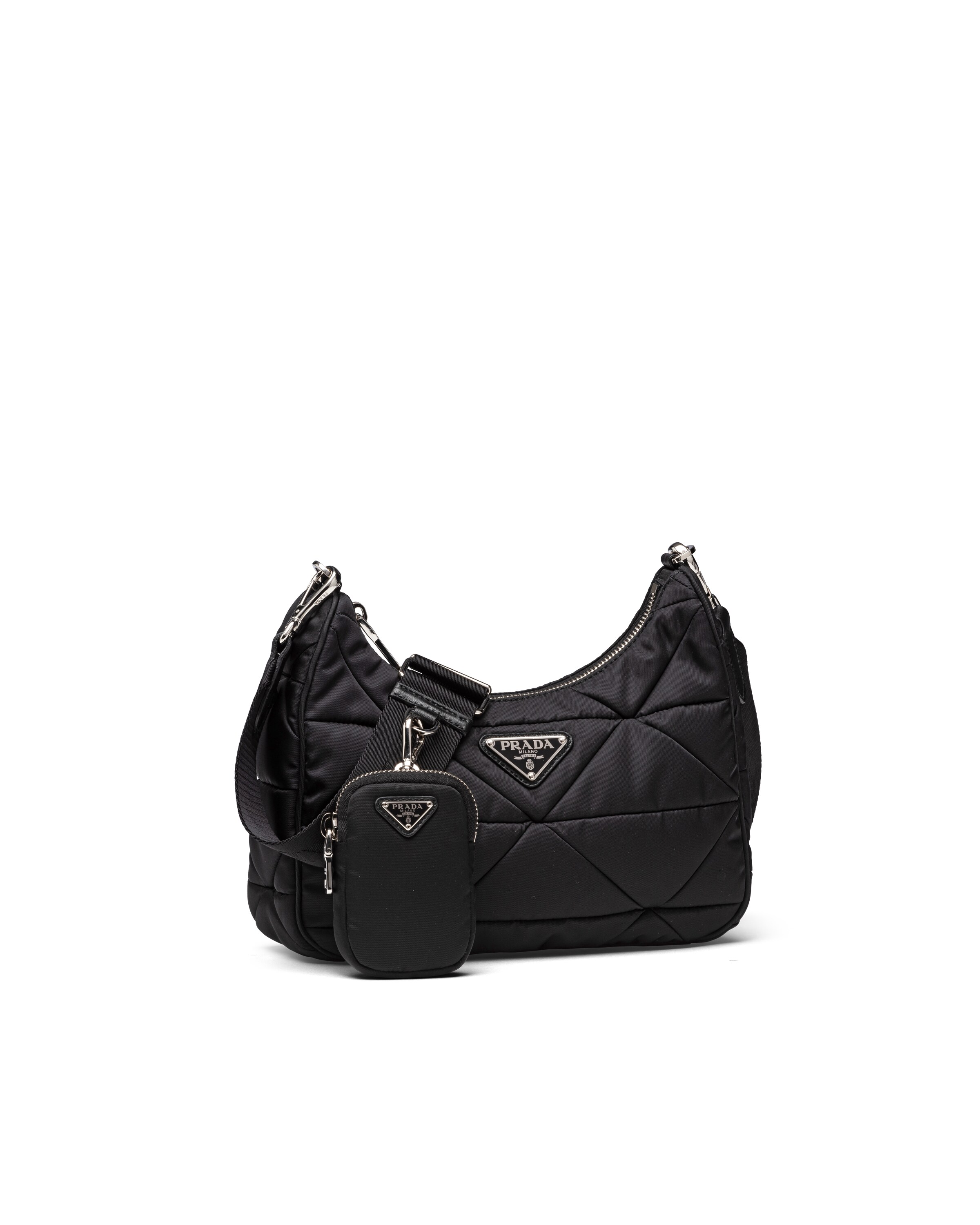 Padded nylon shoulder bag Prada