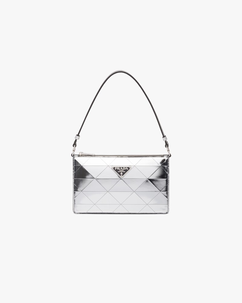 prada silver clutch
