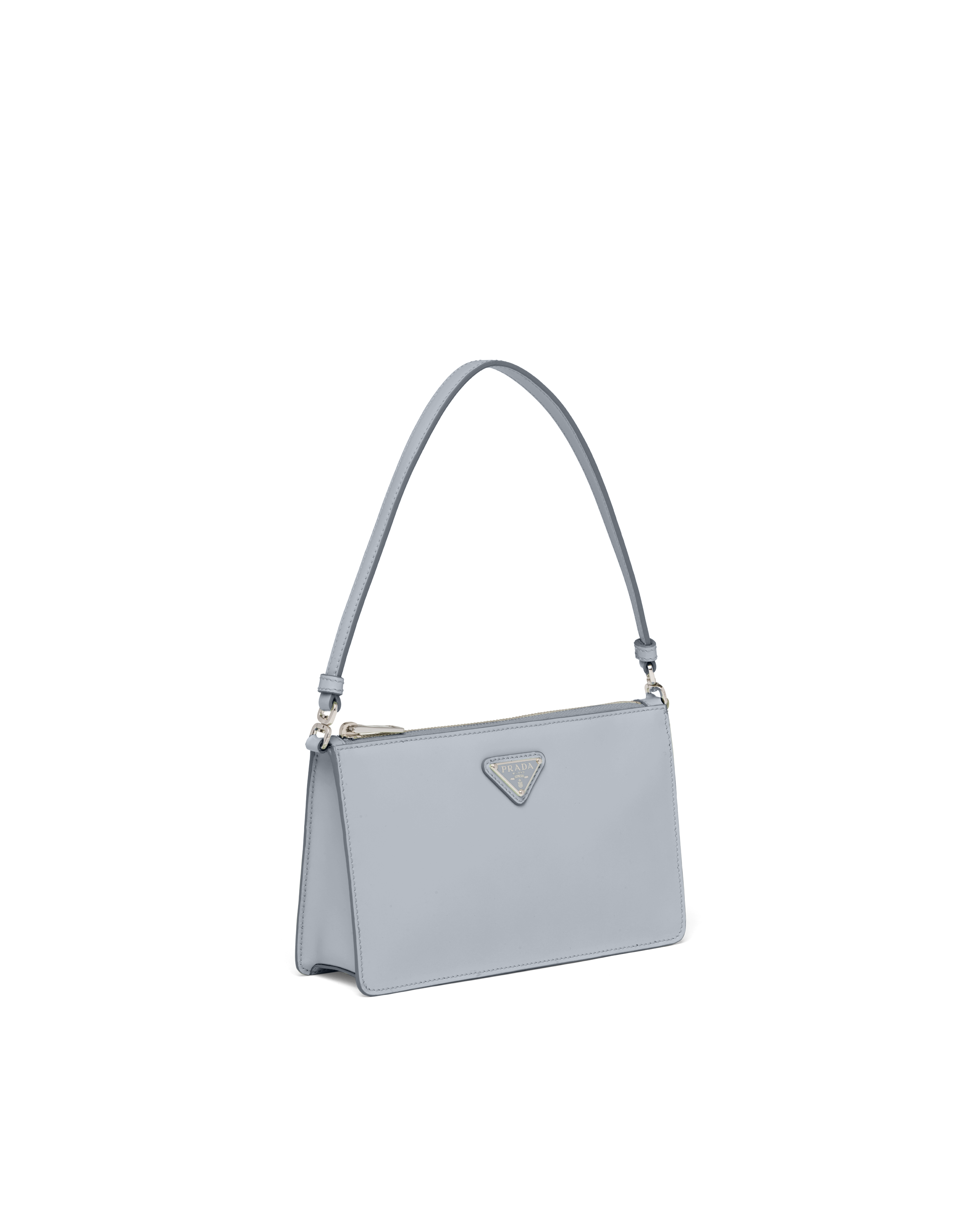 brushed leather mini pouch prada