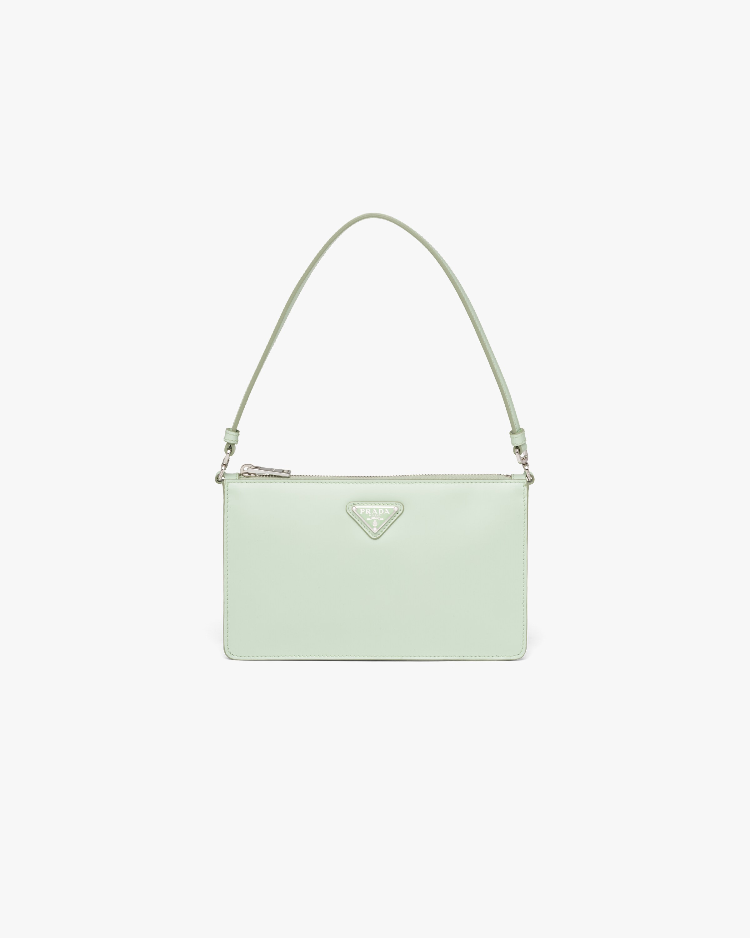 Aqua Brushed leather minibag Prada