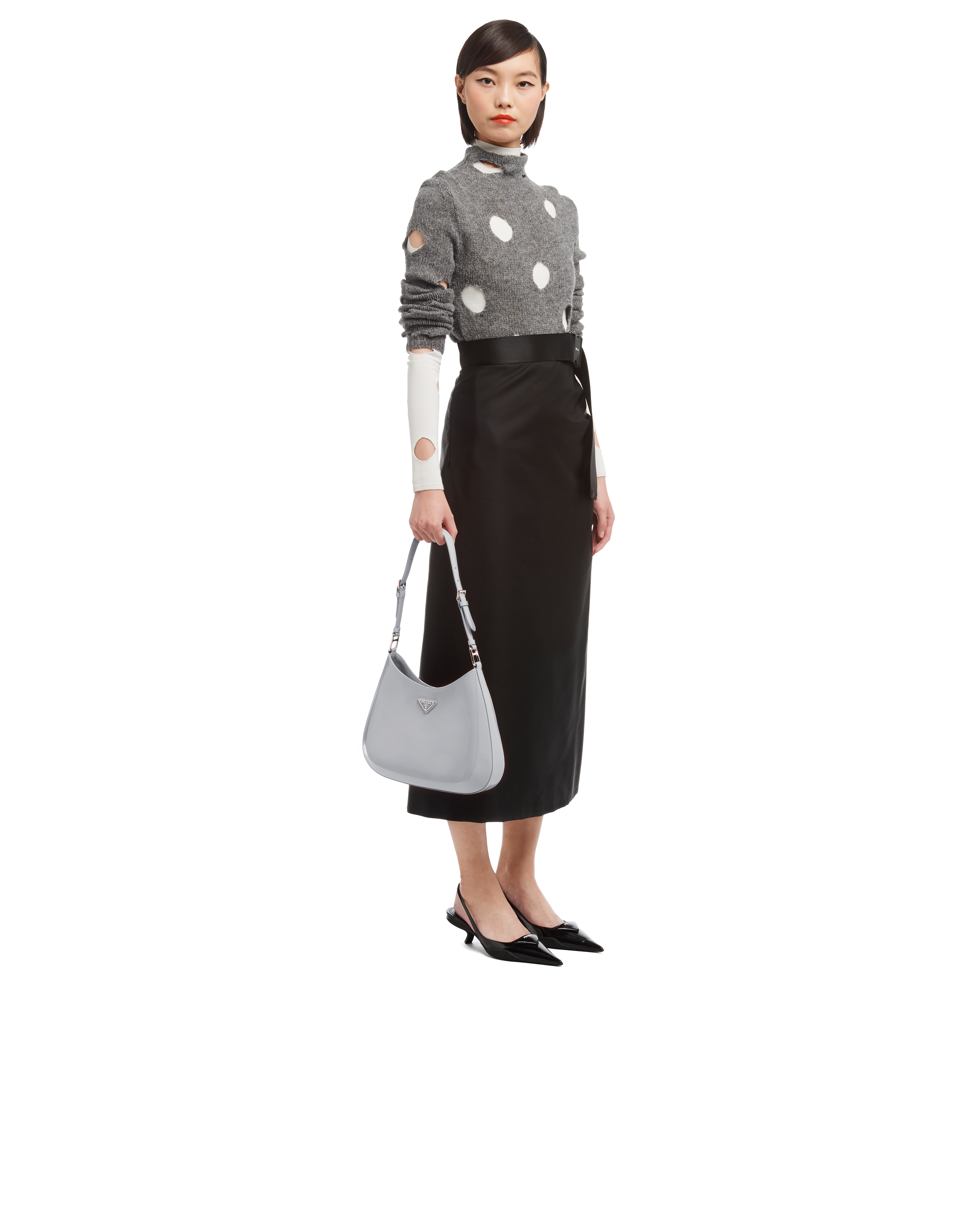 Prada حقيبة كتف Prada Cleo من الجلد المصقول 7