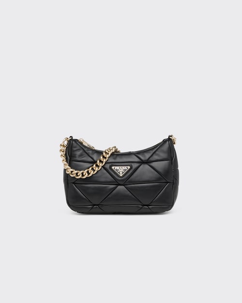 Black Prada System nappa leather patchwork shoulder bag | Prada