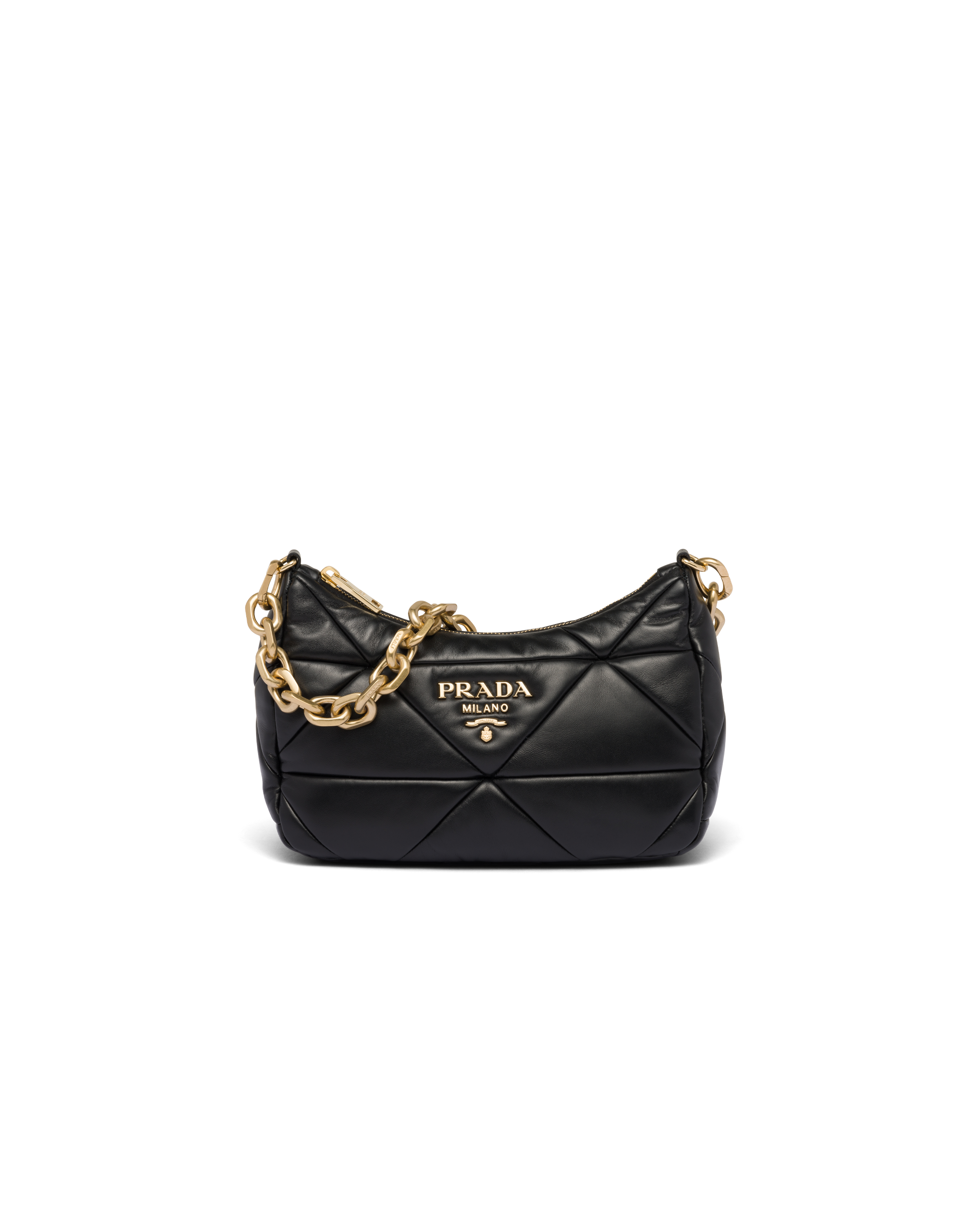 Prada System Nappa Leather Patchwork Bag In Black ModeSens