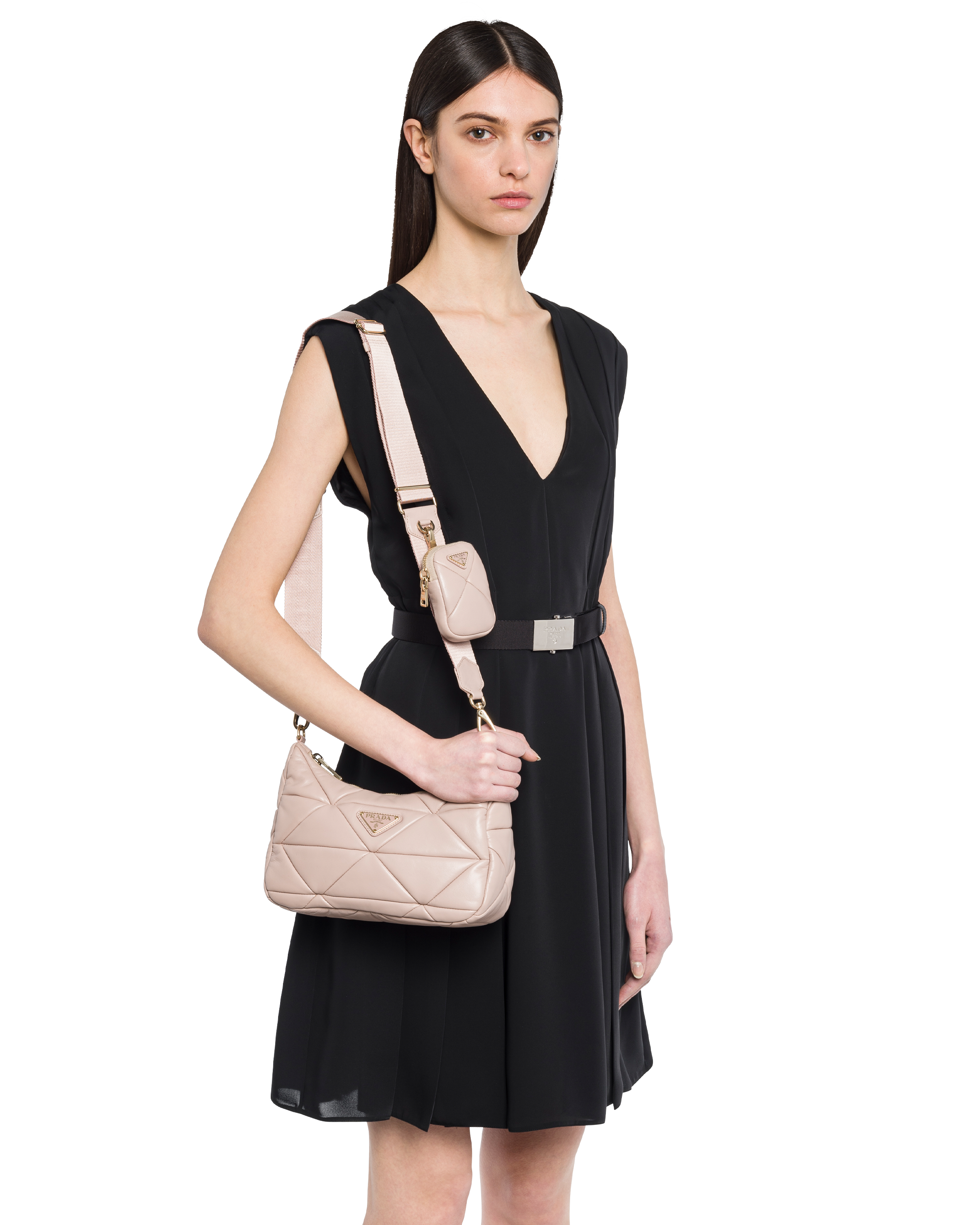 Water Lily Prada System Nappa Leather Patchwork Shoulder Bag PRADA