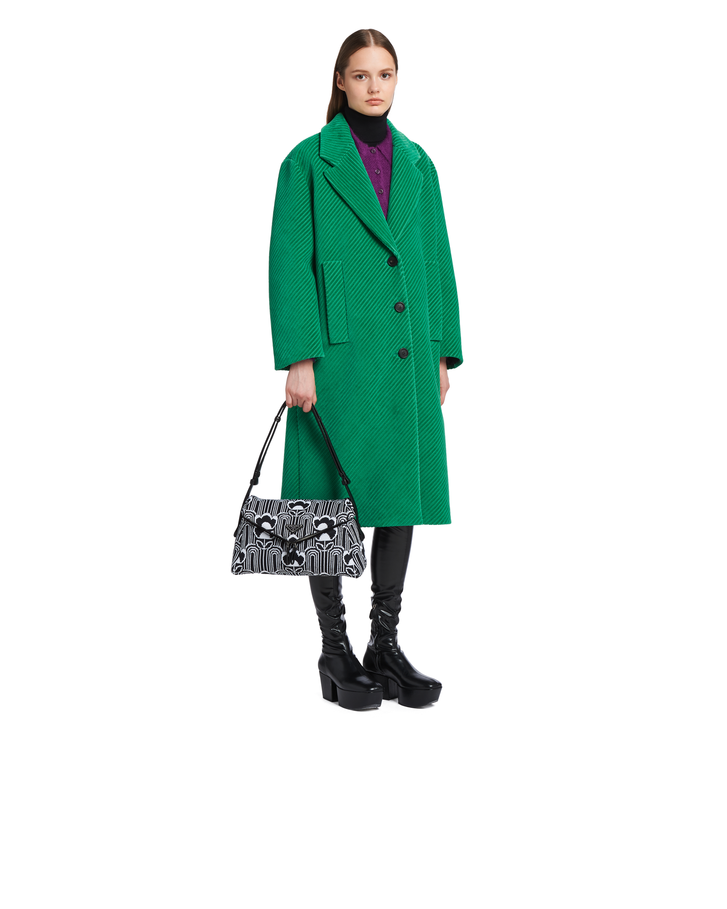 prada logo jacquard