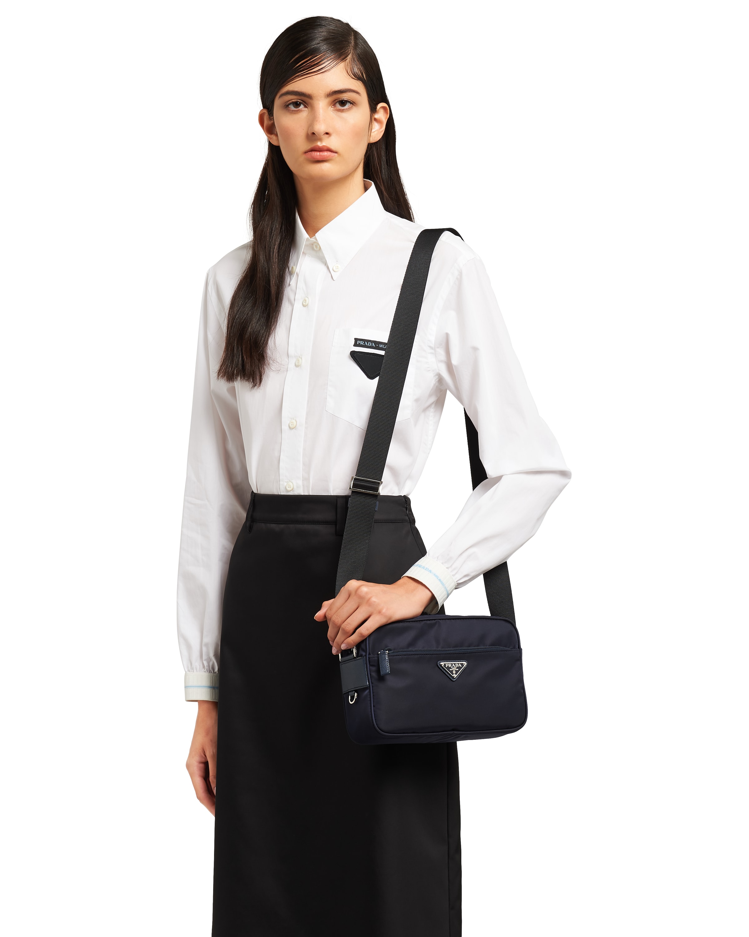 Blue/ Black Nylon Bag Prada