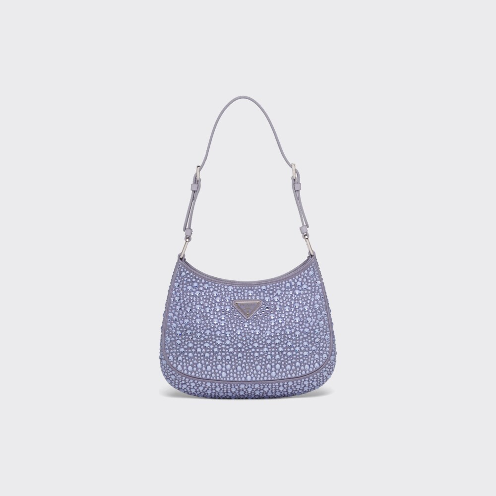 Wisteria Prada Cleo satin bag with crystals | Prada