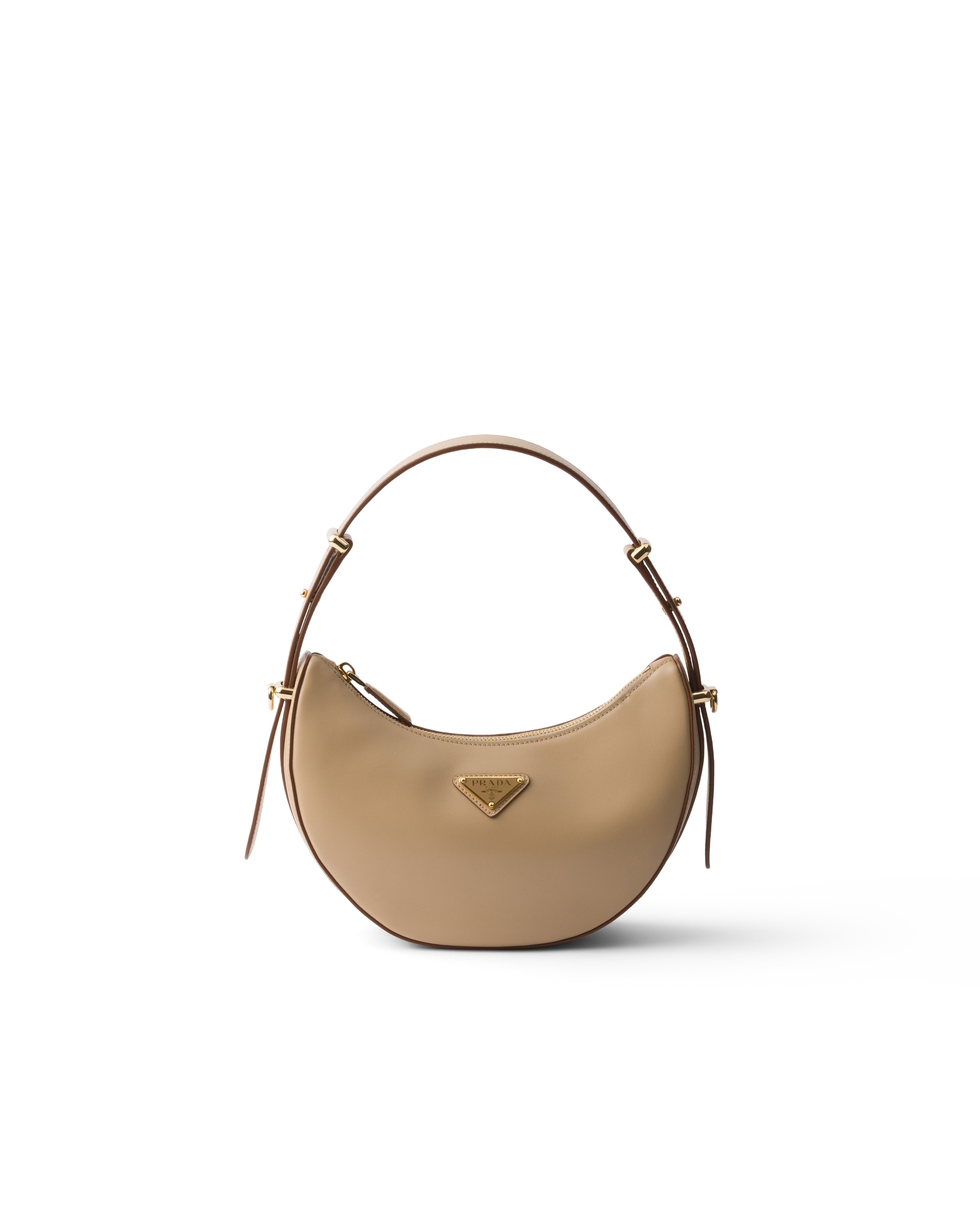 Prada Arque Mini Leather Shoulder Bag In Purple