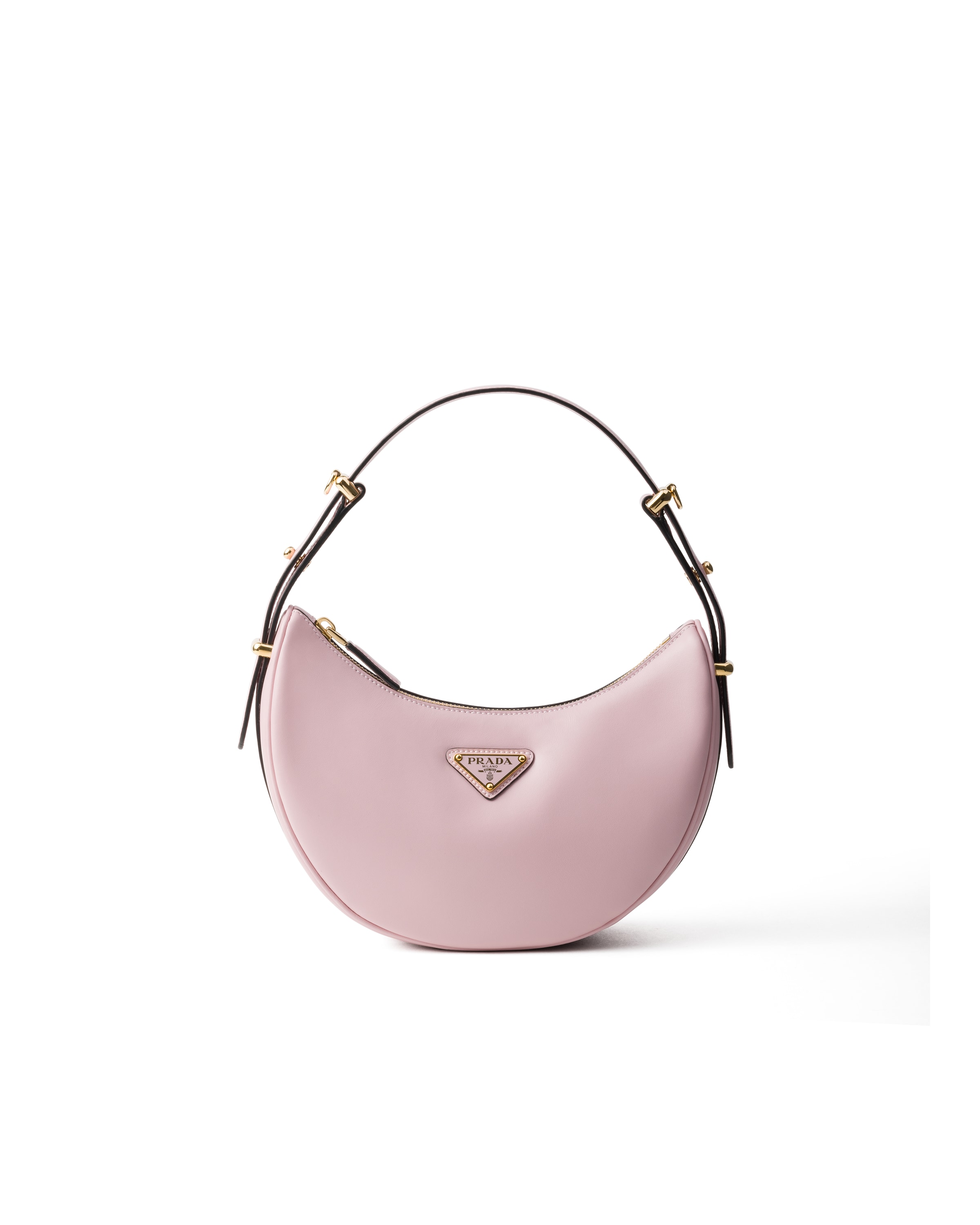 Borsa A Spalla Prada Arqué Small In Pelle, Donna, Alabastro