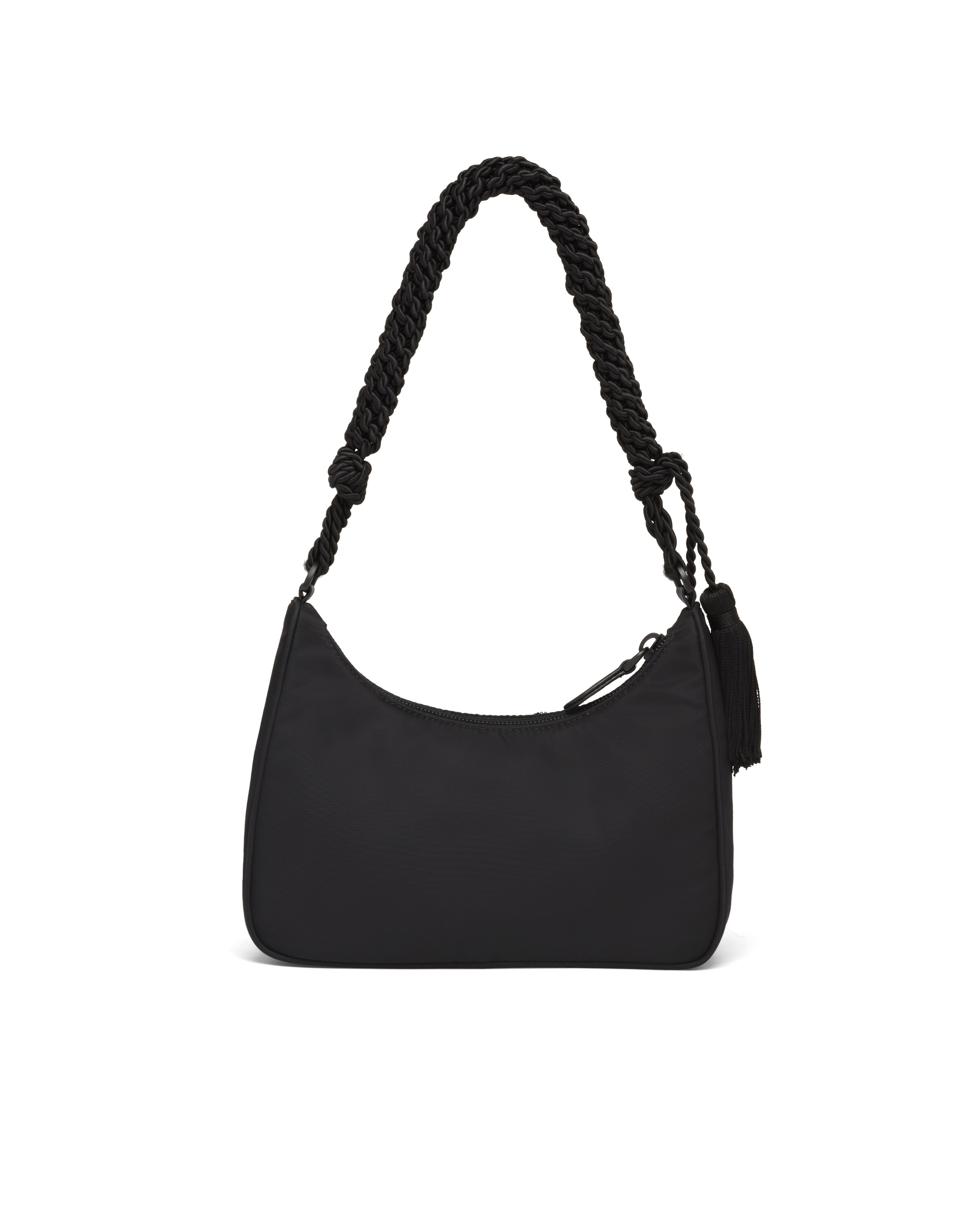 Black Nylon Bag with Embroidery Prada