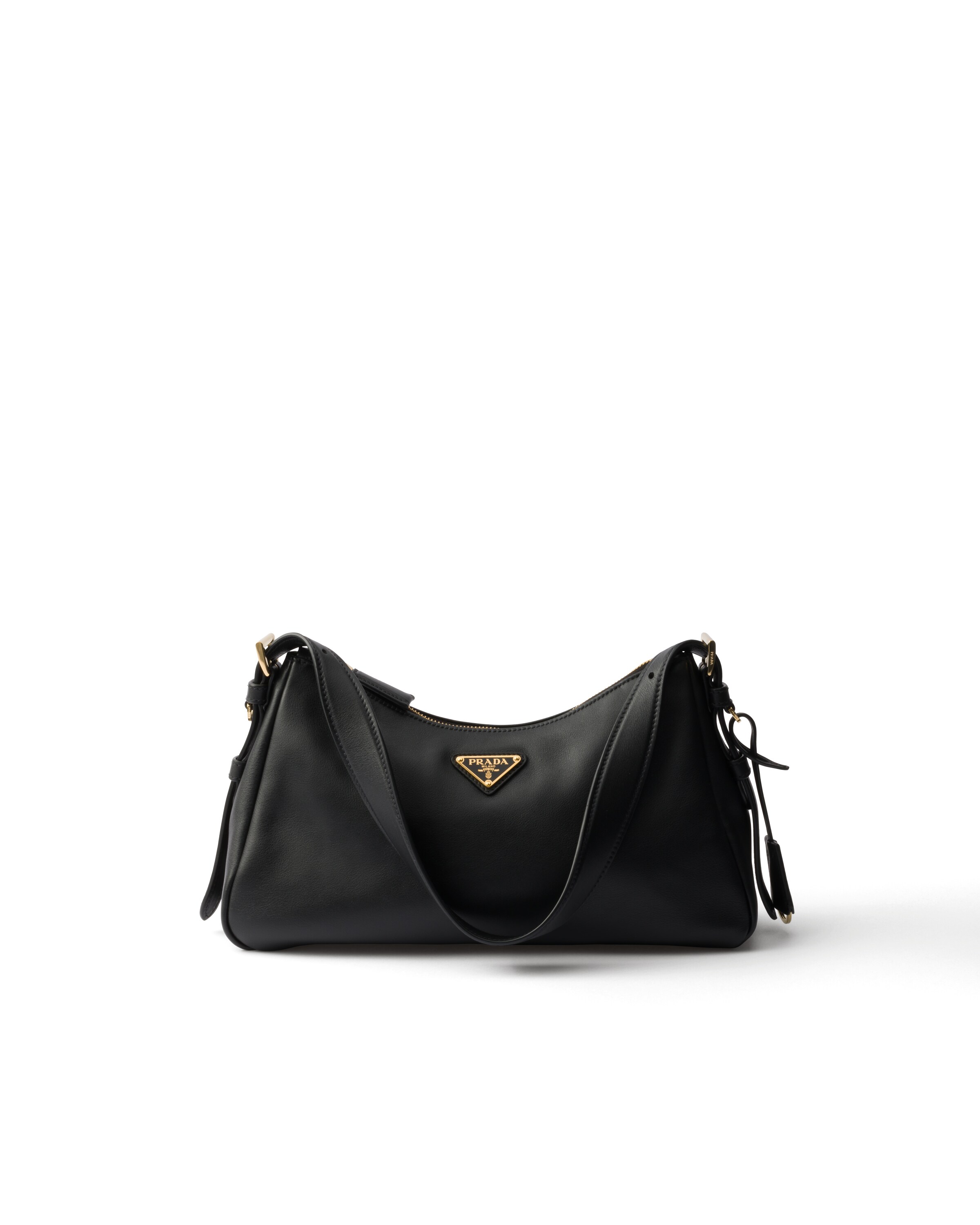 Borsa A Spalla Prada Aimée Medium In Pelle, Donna, Nero