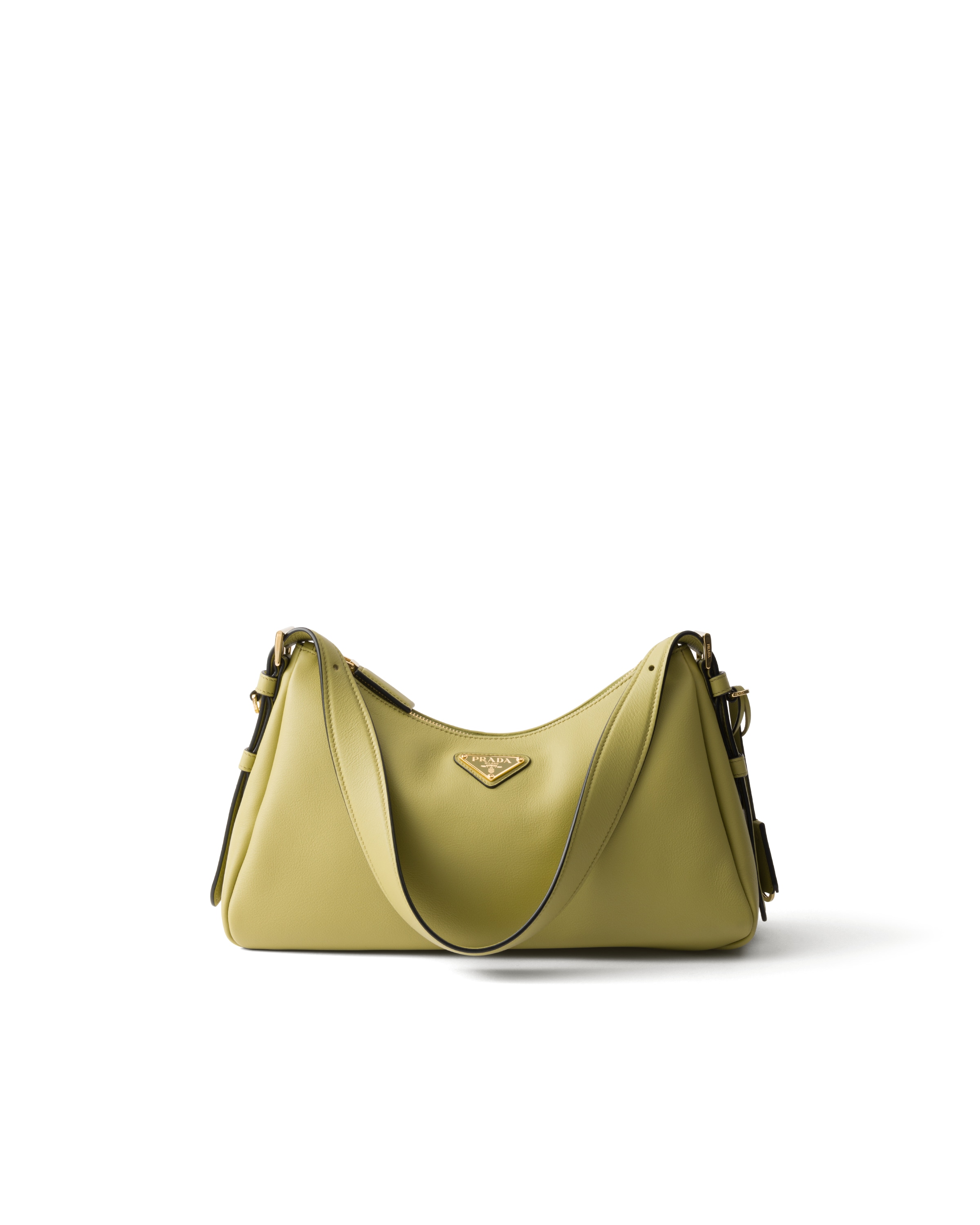 Sac Porté Épaule Prada Aimée En Cuir, Femme, Pistache