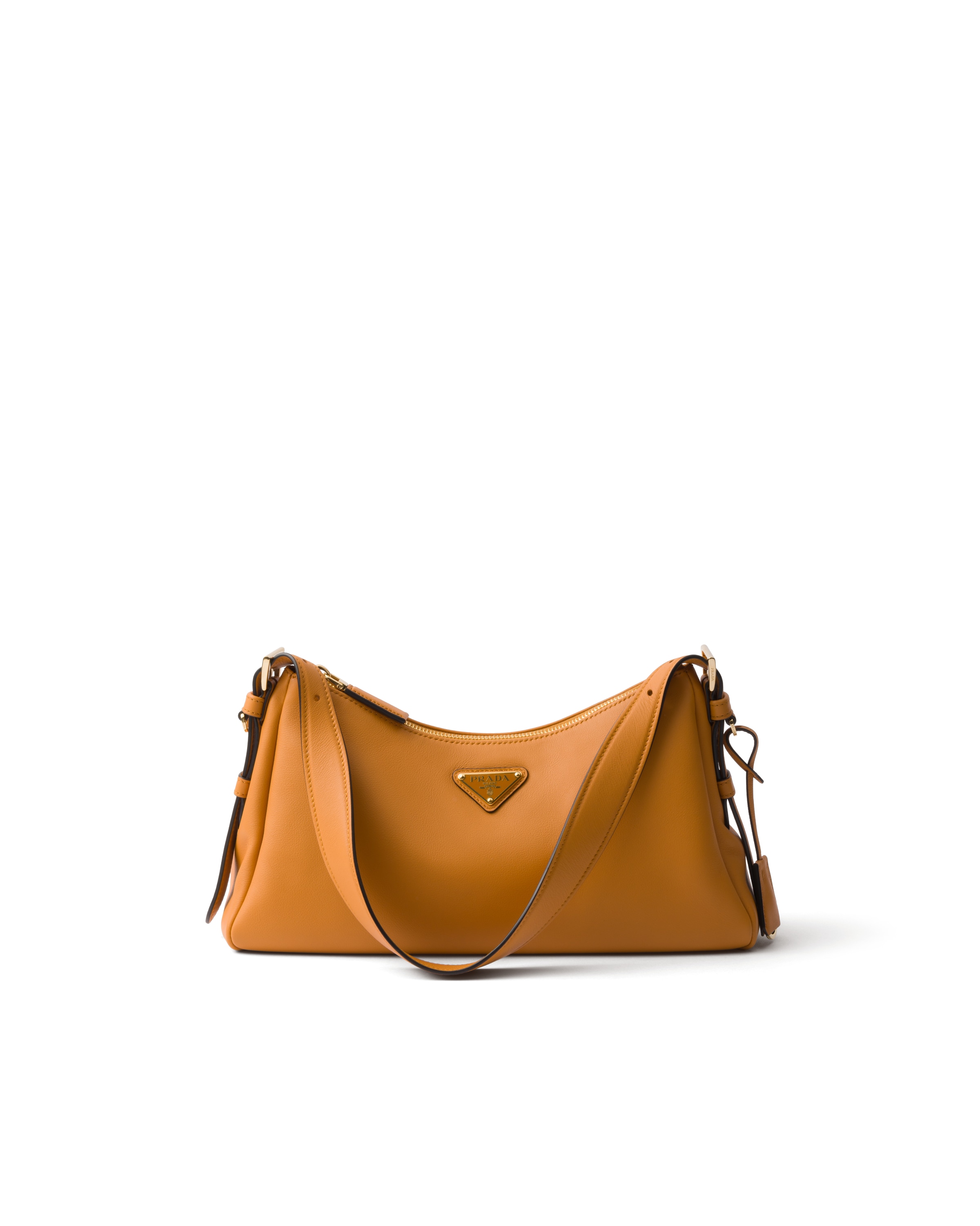 Sac Porté Épaule Prada Aimée En Cuir, Femme, Amber