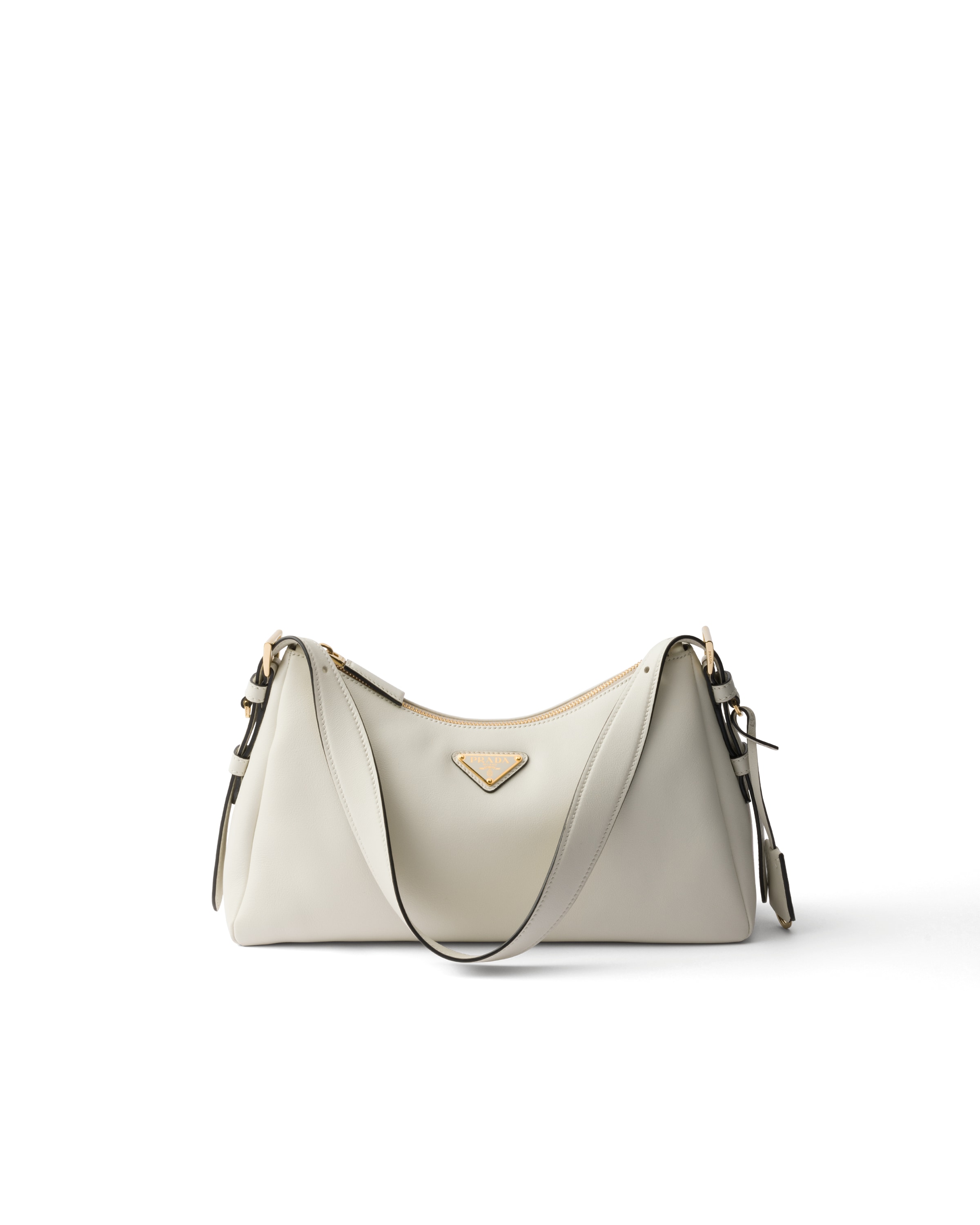 Borsa A Spalla Prada Aimée Medium In Pelle, Donna, Bianco