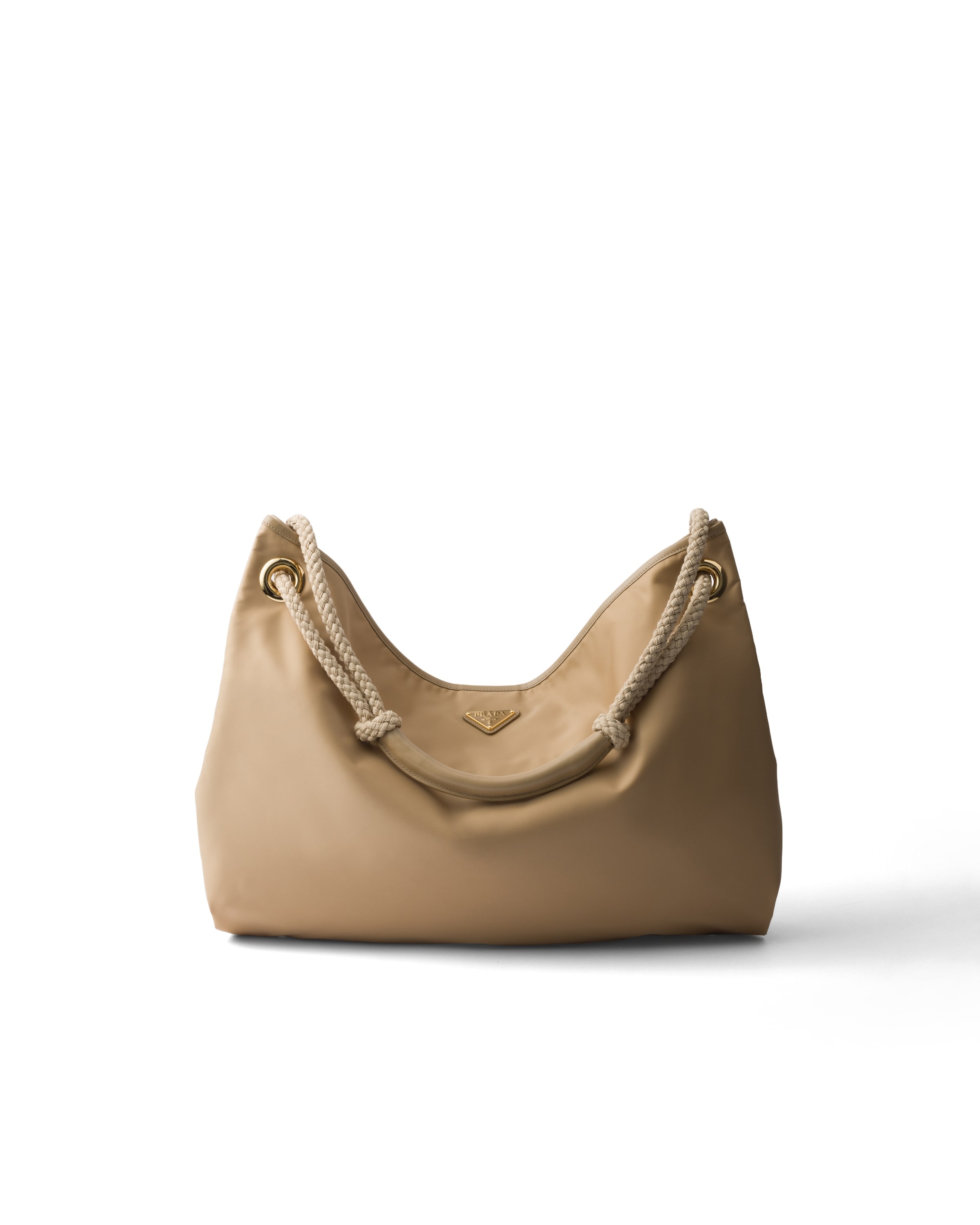 Borsa A Spalla Prada Mariner Large In Re-nylon, Donna, Cammello