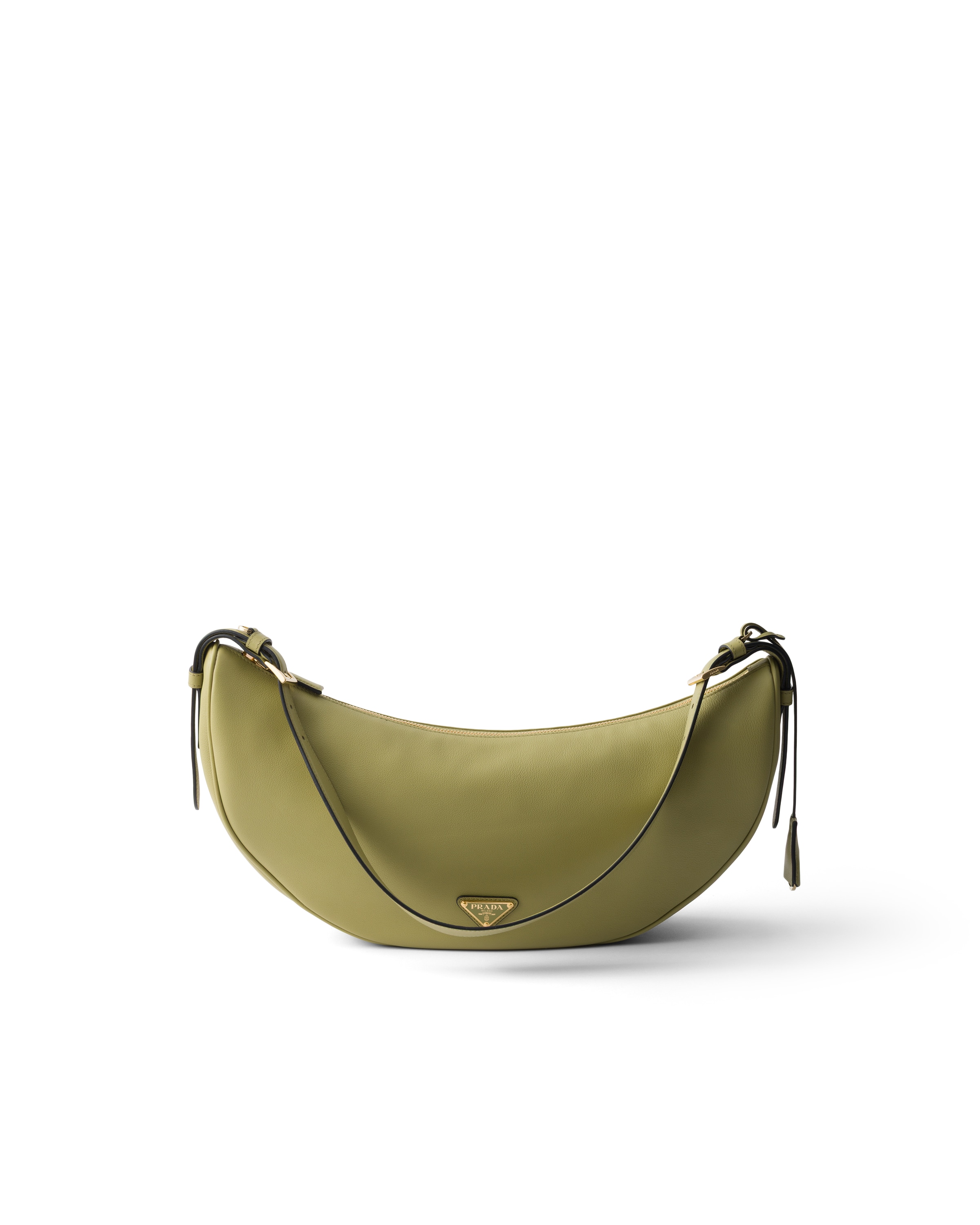 Borsa A Spalla Prada Demi-lune Large In Pelle, Donna, Pistacchio
