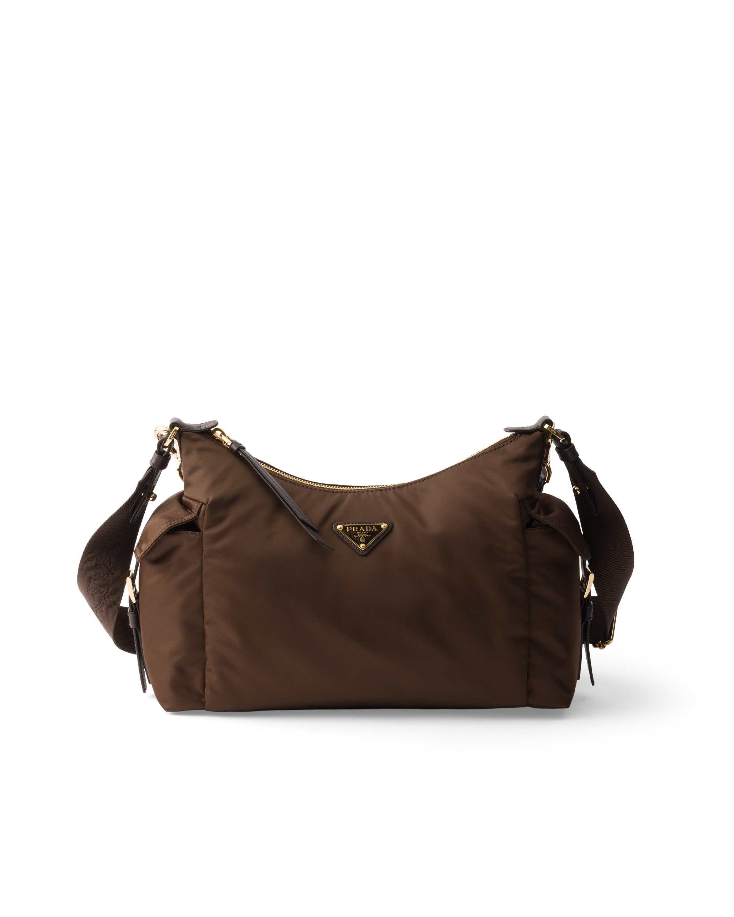 Borsa Prada Explore Large In Re-nylon E Pelle, Donna, Bruciato