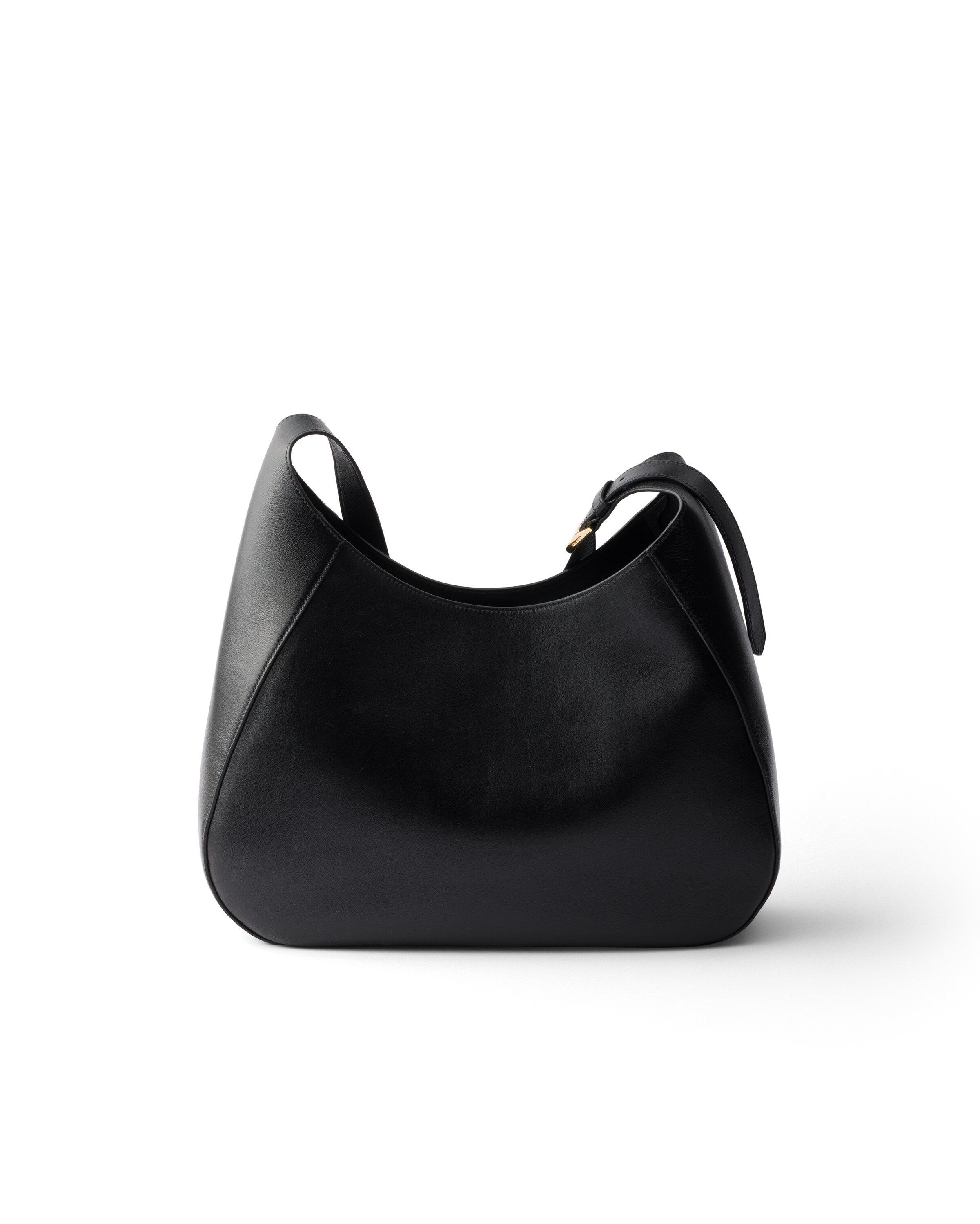 Prada Boogie Large Leather Bag In Black