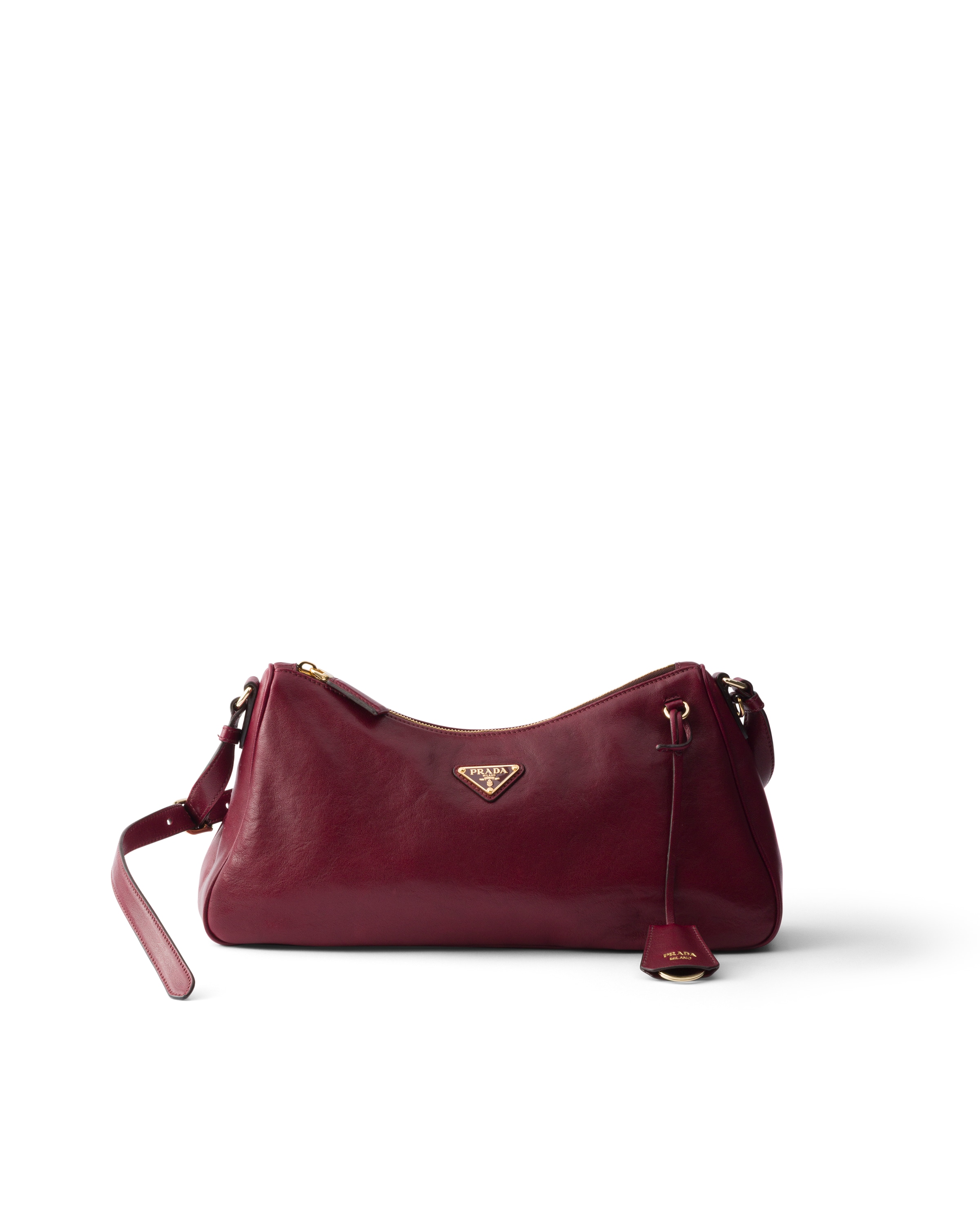 Prada Aimée Large Nappa Leather Bag, Woman, Amaranth Red