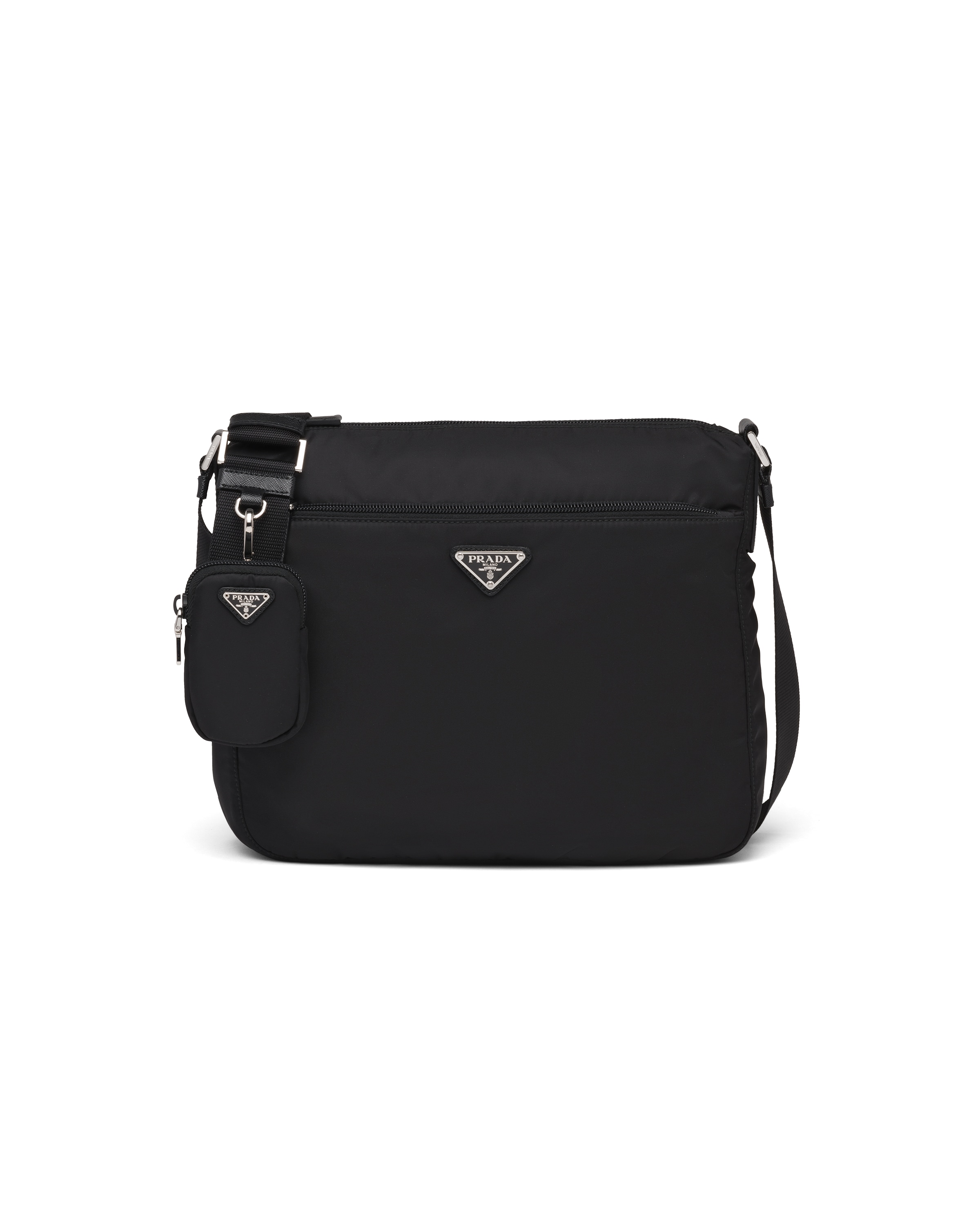 Prada Borsa A Tracolla In Re-nylon, Donna, Nero