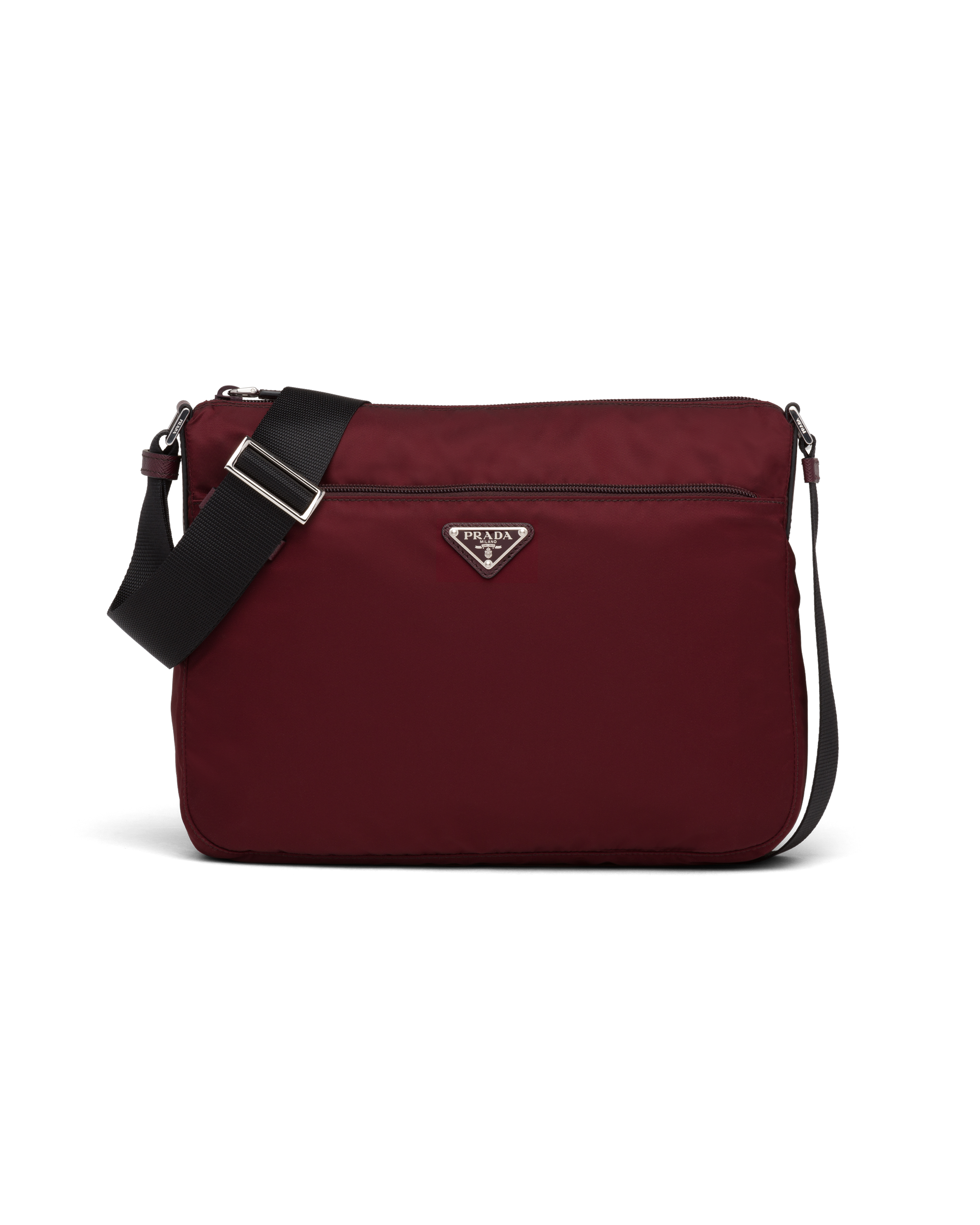 prada logo messenger bag