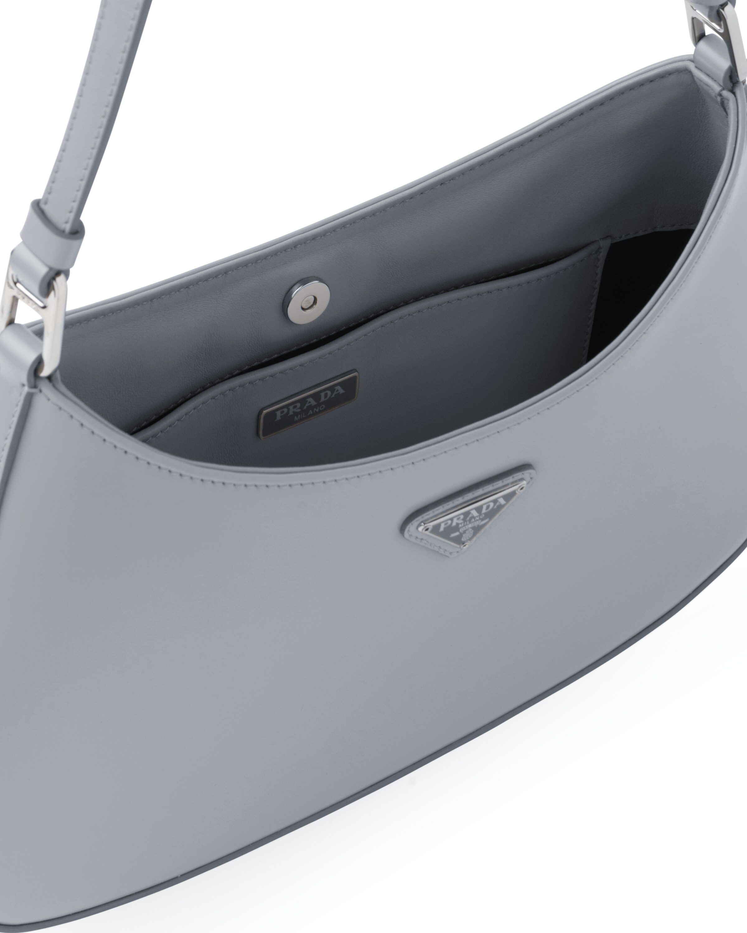 prada cleo 亮面皮革单肩包