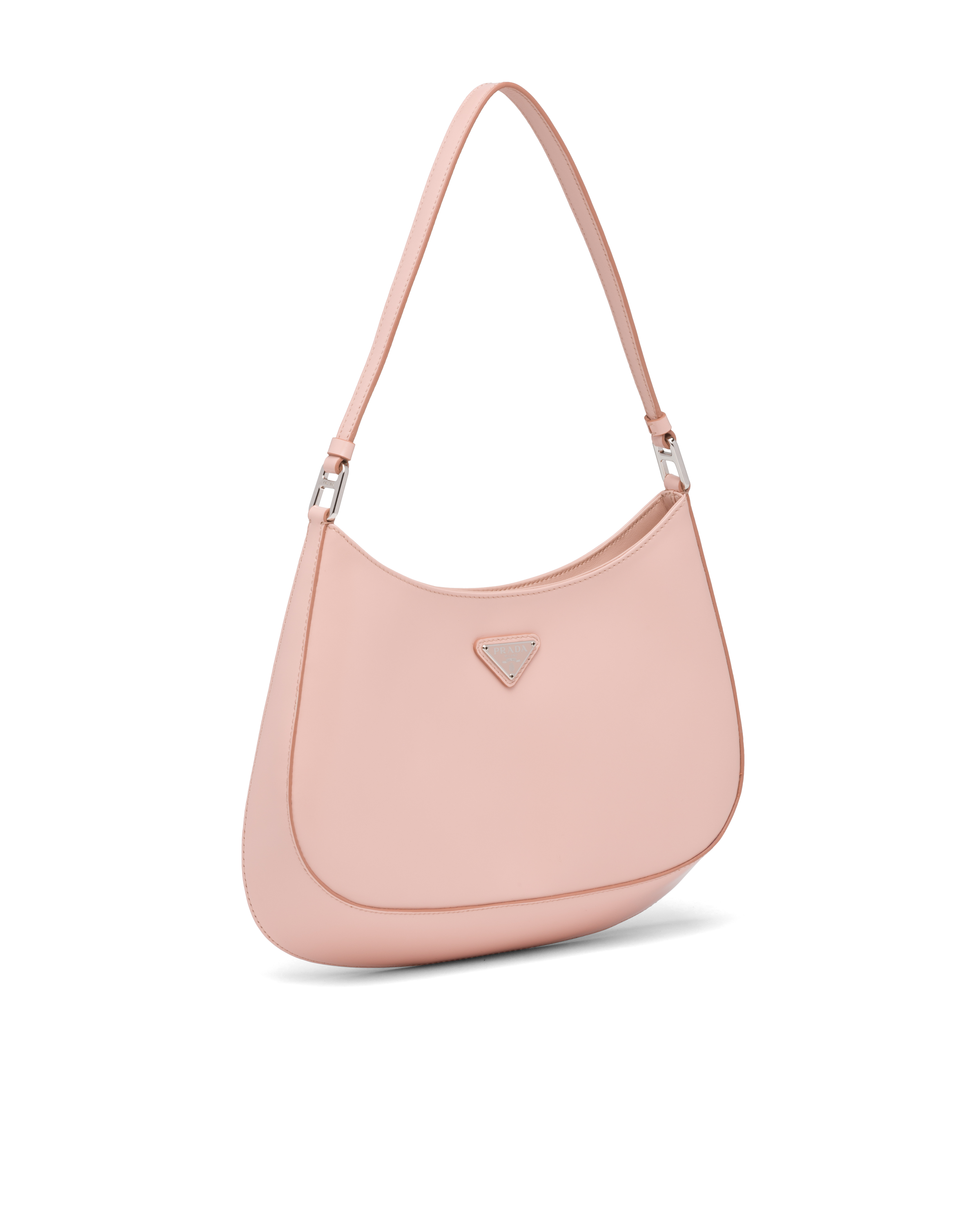 Prada leather shoulder bag pink
