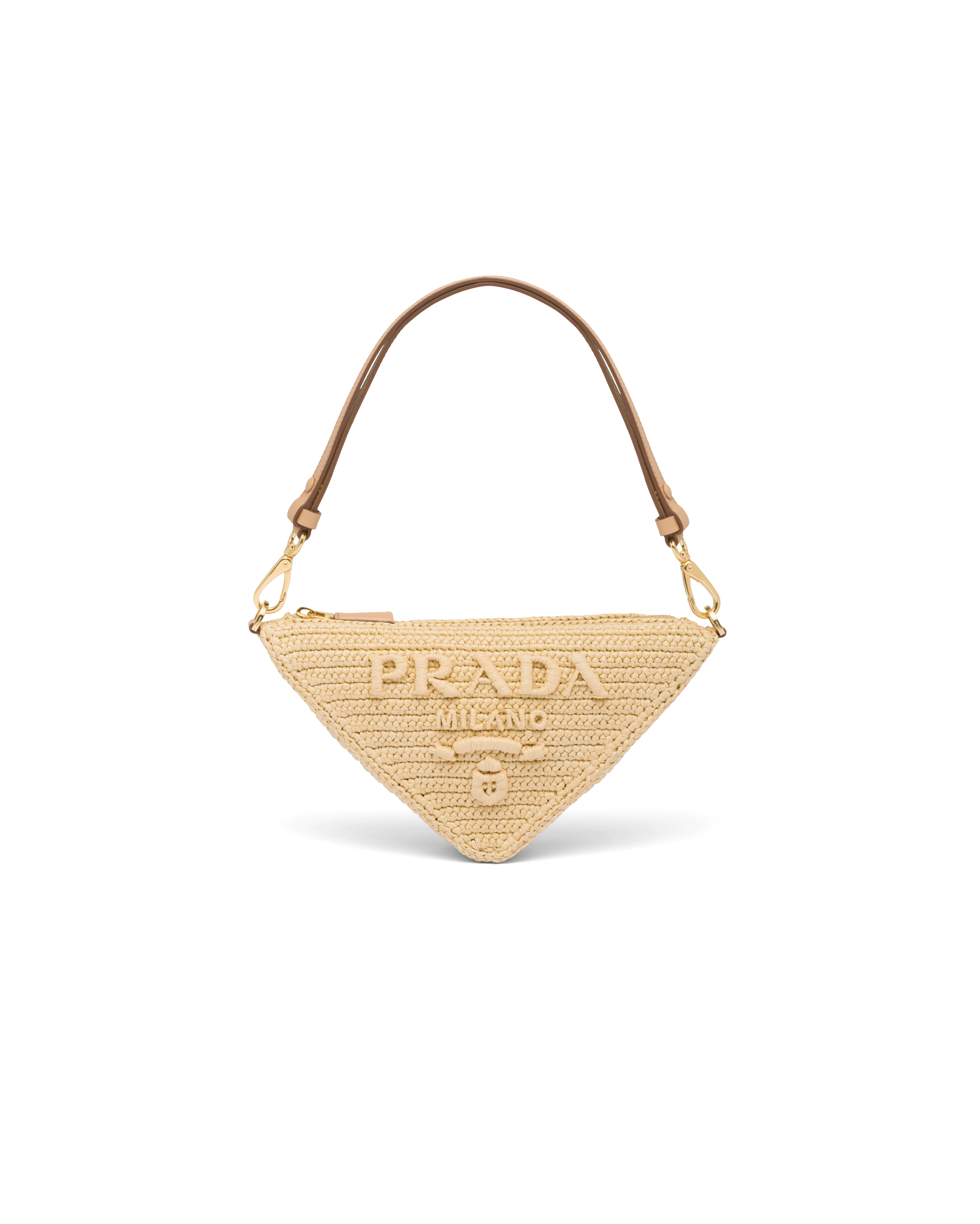 Prada Raffia And Leather Mini-bag In Neutrals | ModeSens