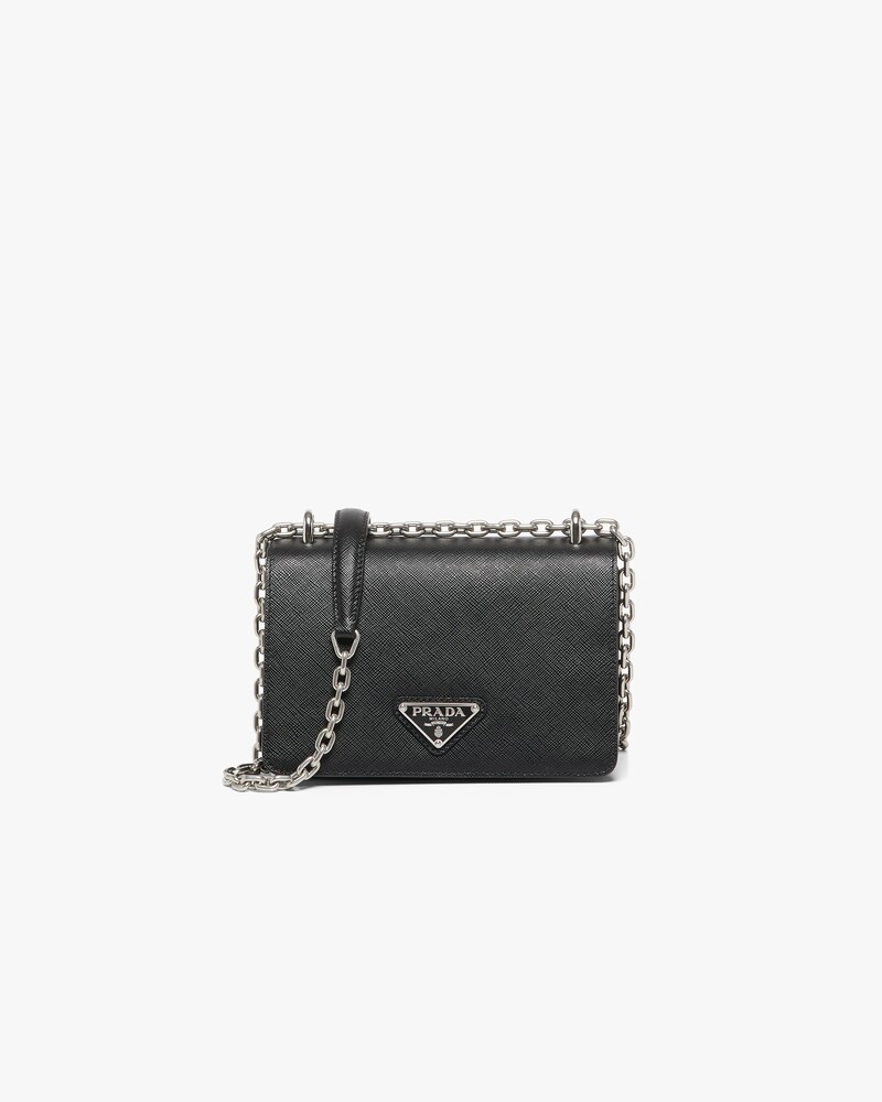 prada silver chain bag
