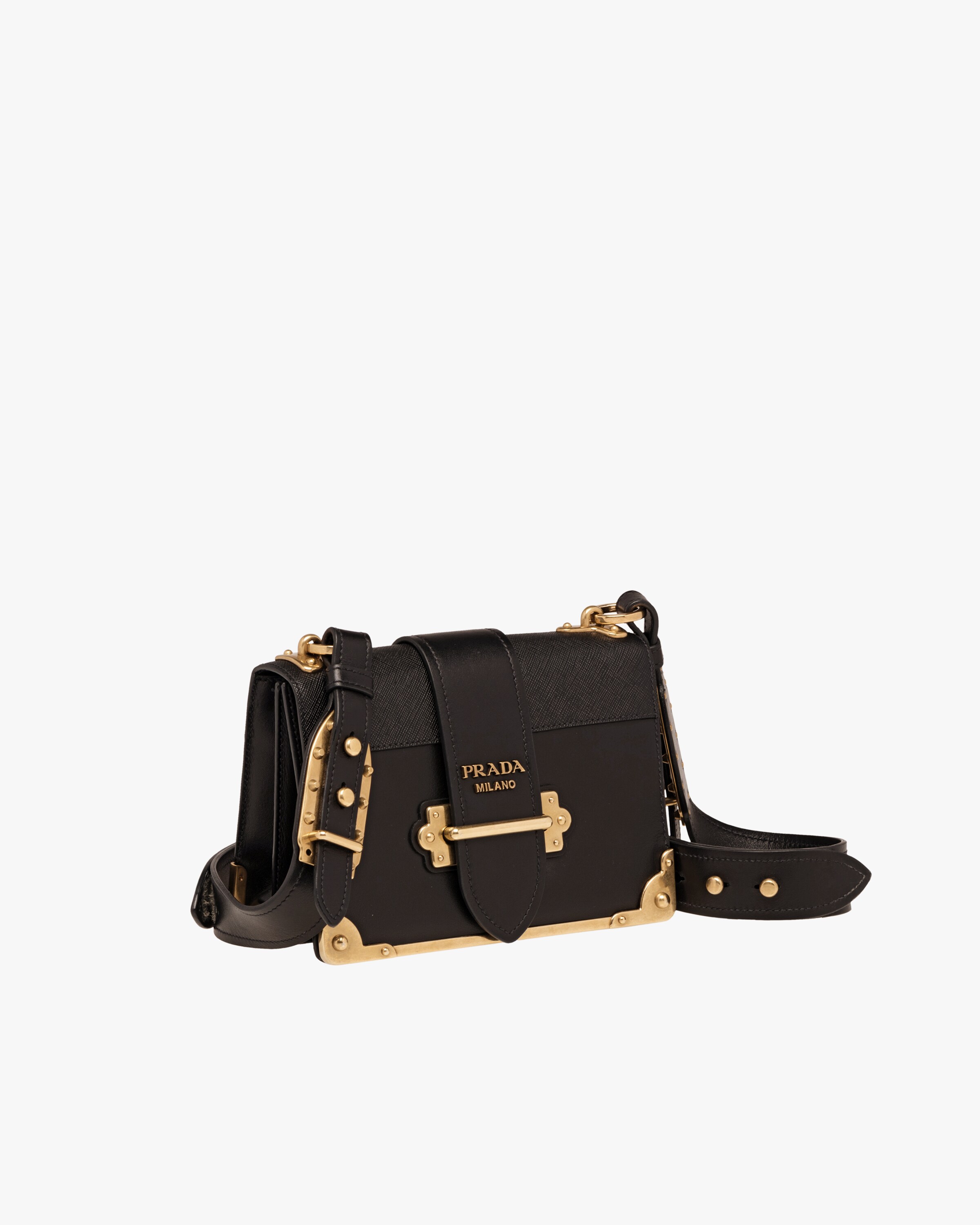 Black Leather Prada Cahier Bag | Prada