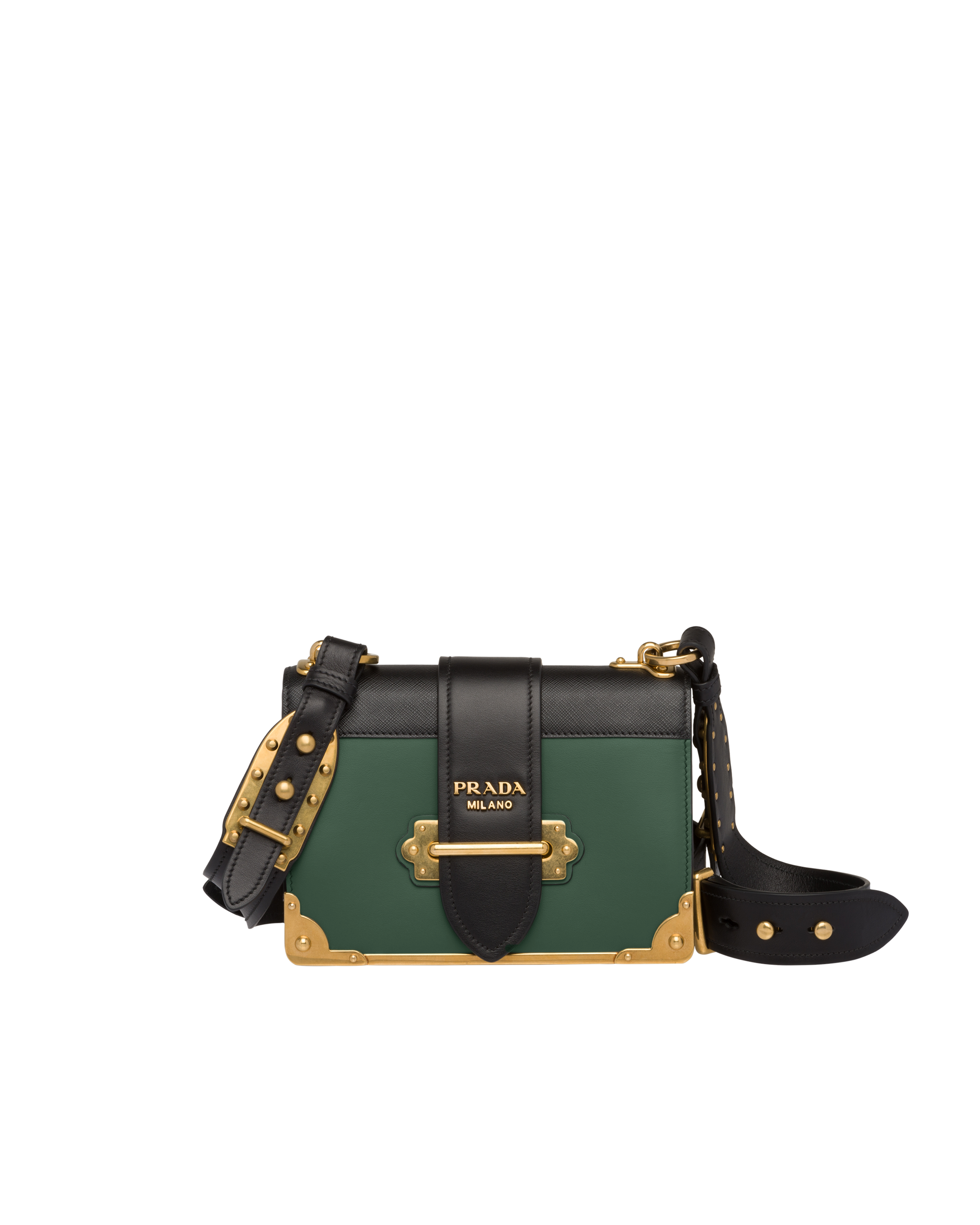 prada cahier bag green