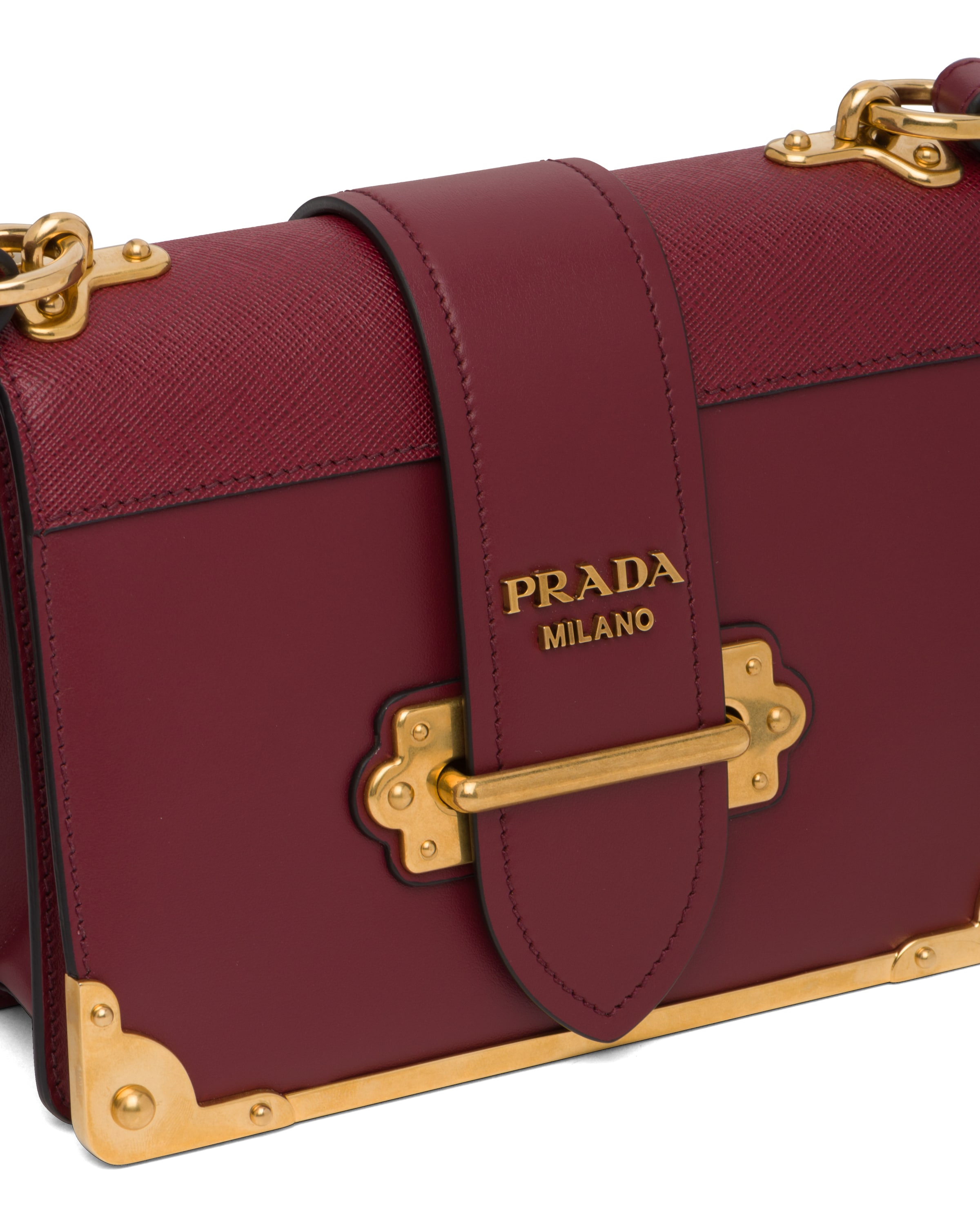 Prada Cahier leather shoulder bag Prada 1BD045_2BB0_F0383_V_XCH