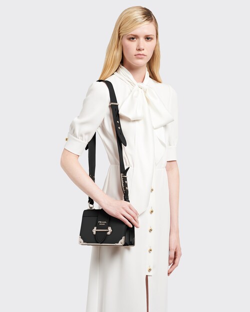 Black Prada Cahier leather bag | Prada