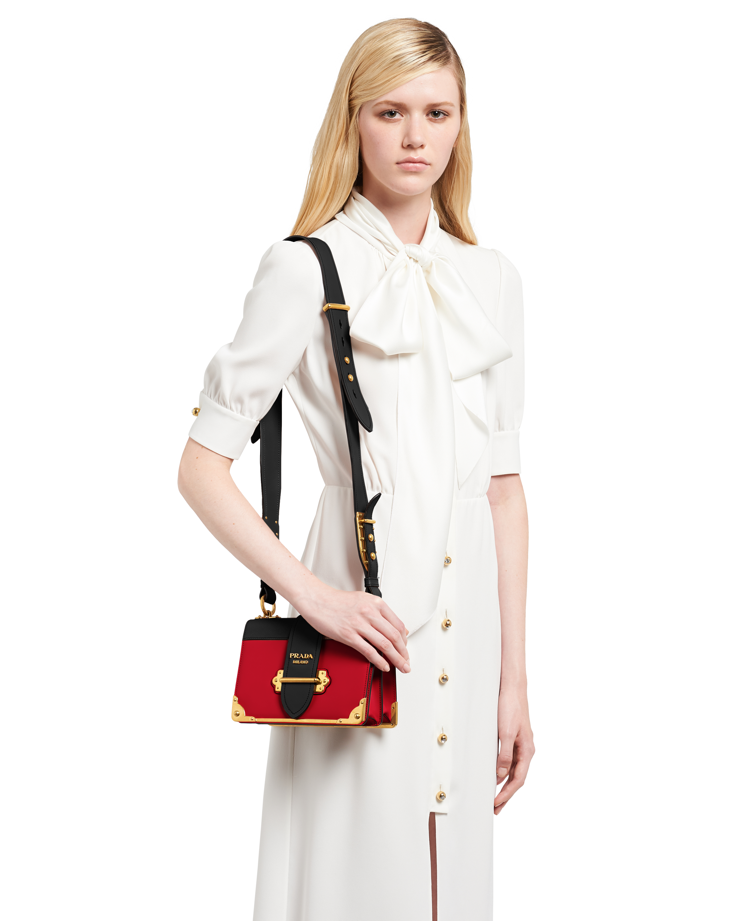 prada cahier bag red