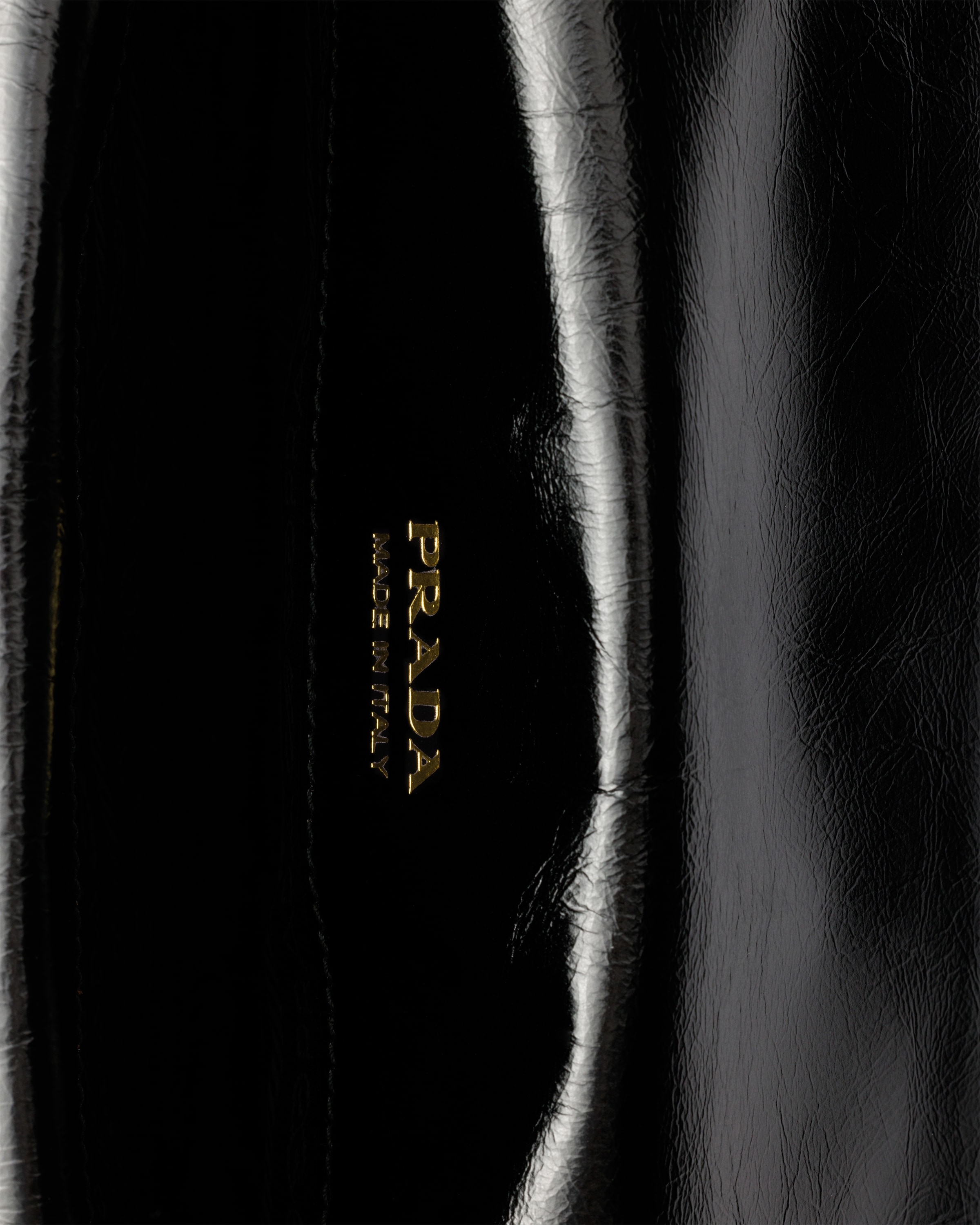Prada Mini Leather Shoulder Bag In Black