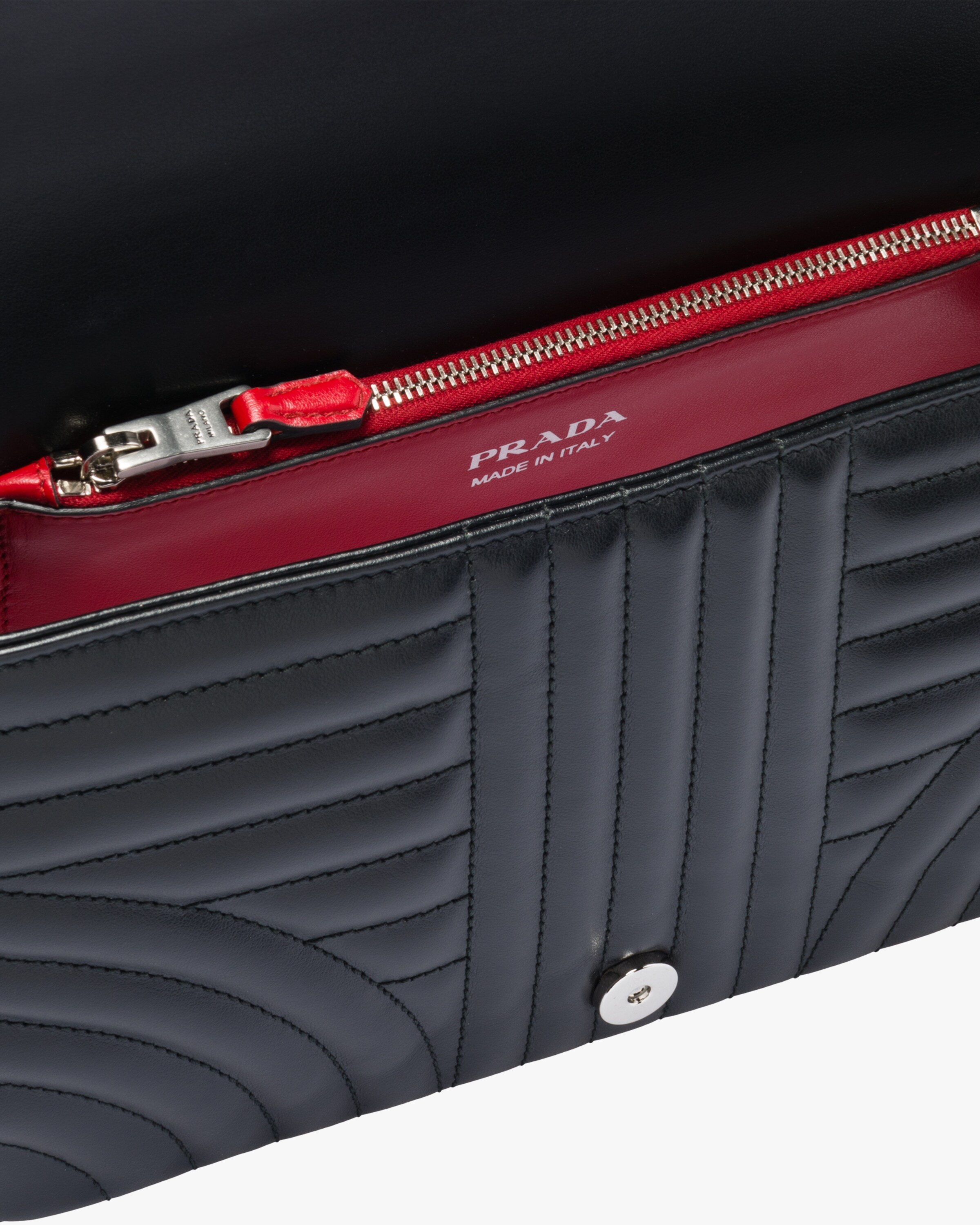 Black Medium Leather Prada Diagramme Bag Prada