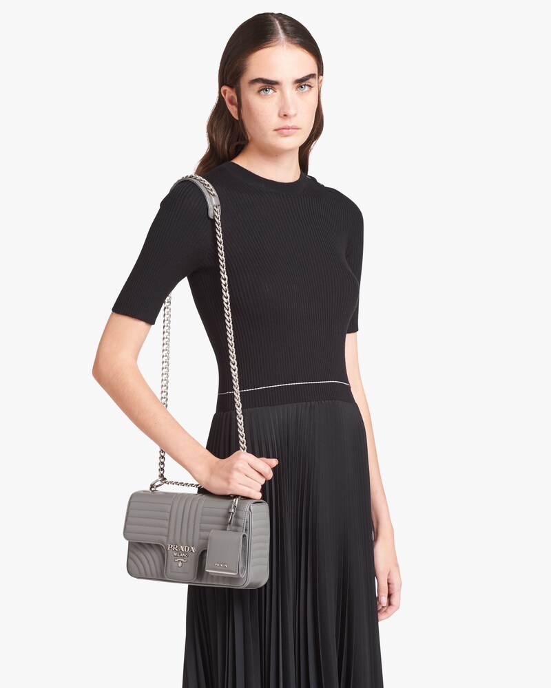 prada medium leather shoulder bag