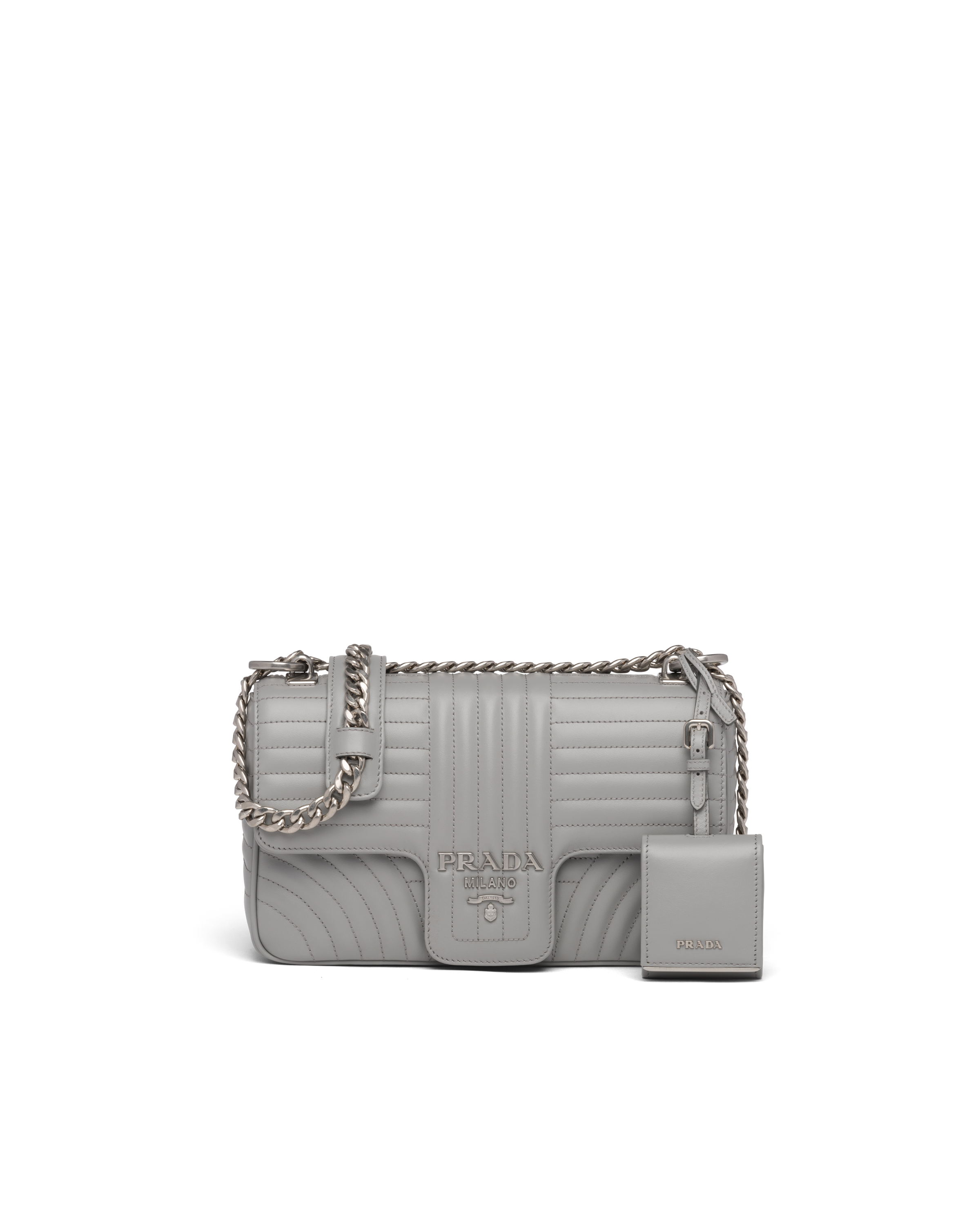 prada diagramme medium leather bag
