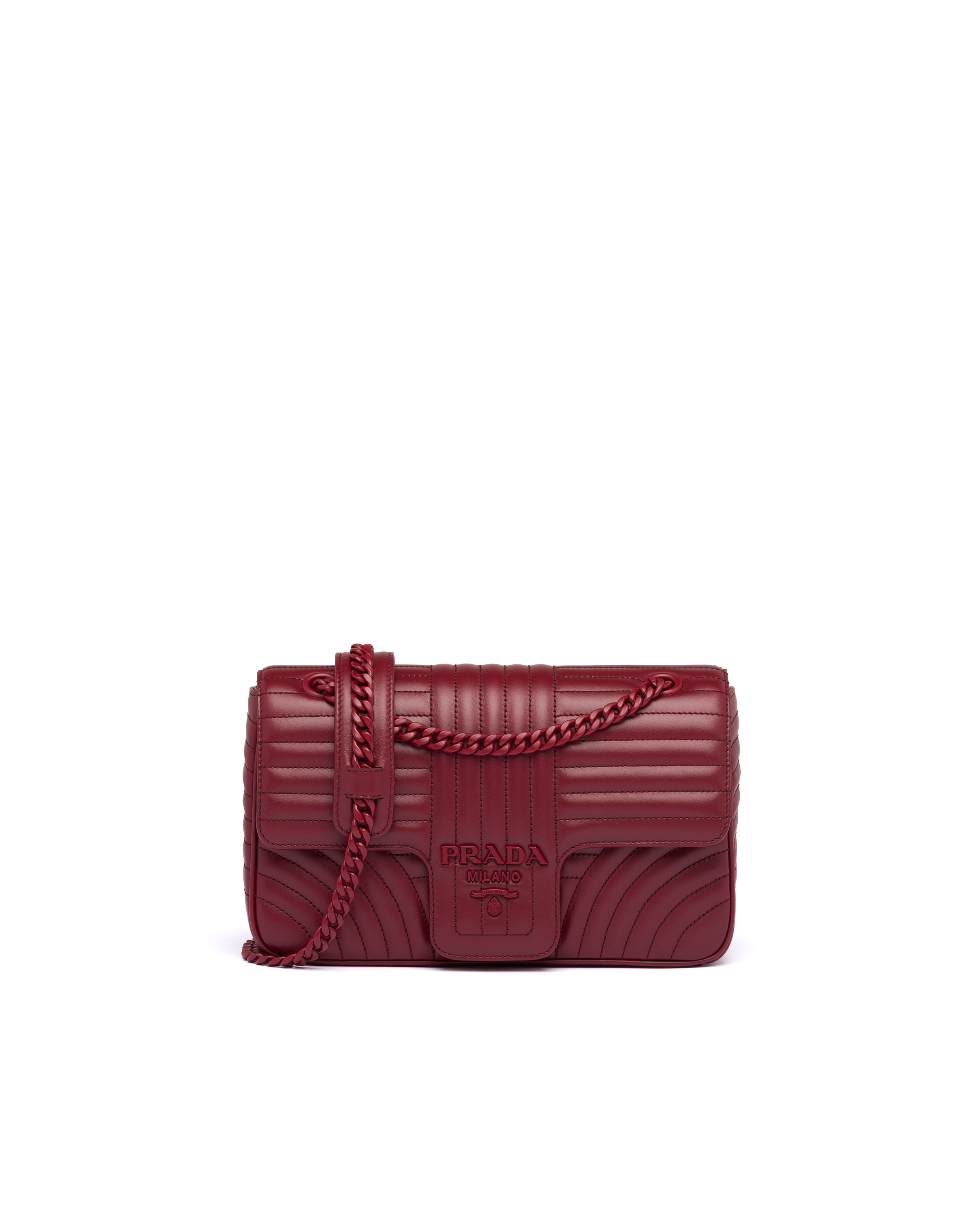 prada diagramme bag red