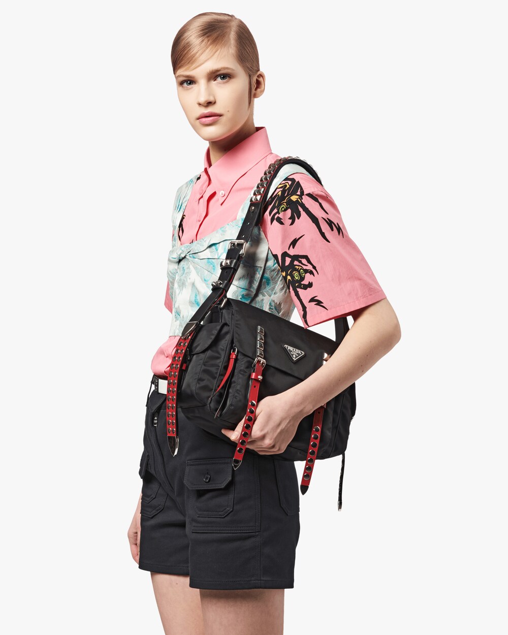 prada studded tote