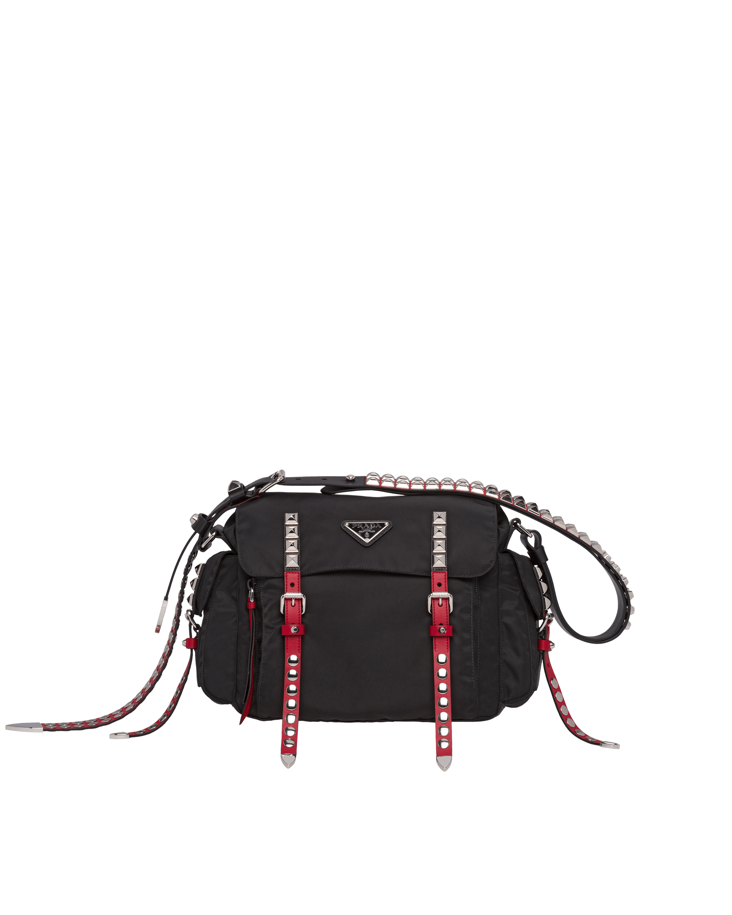 black nylon shoulder bag
