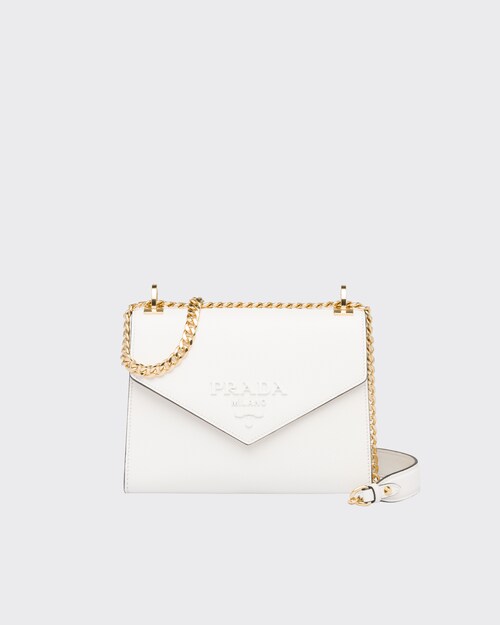 prada nylon bolsa with gold chain