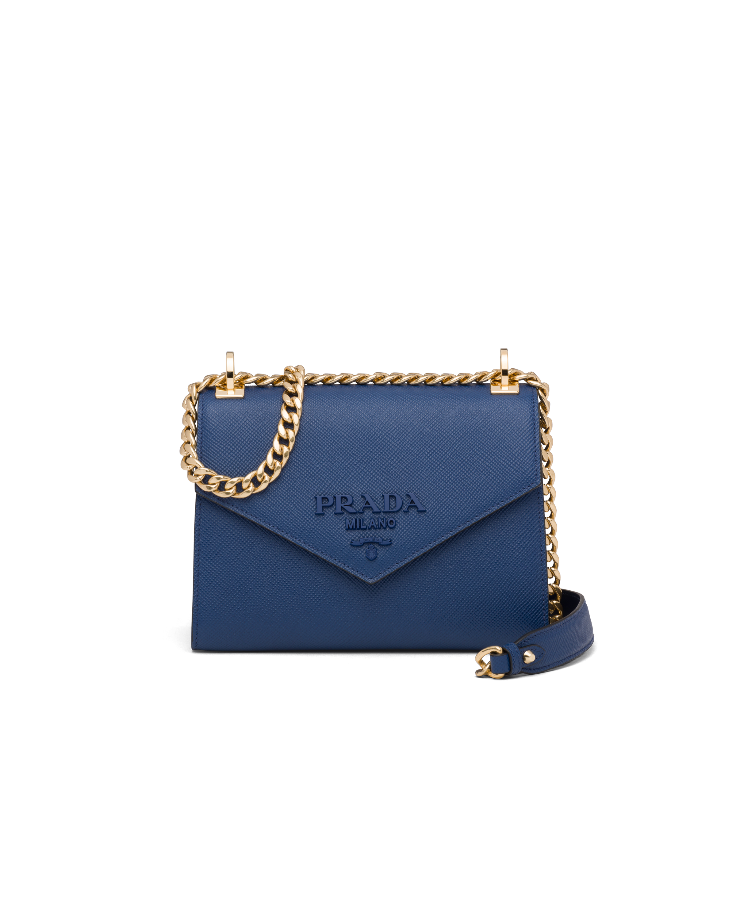 prada monochrome saffiano leather shoulder bag