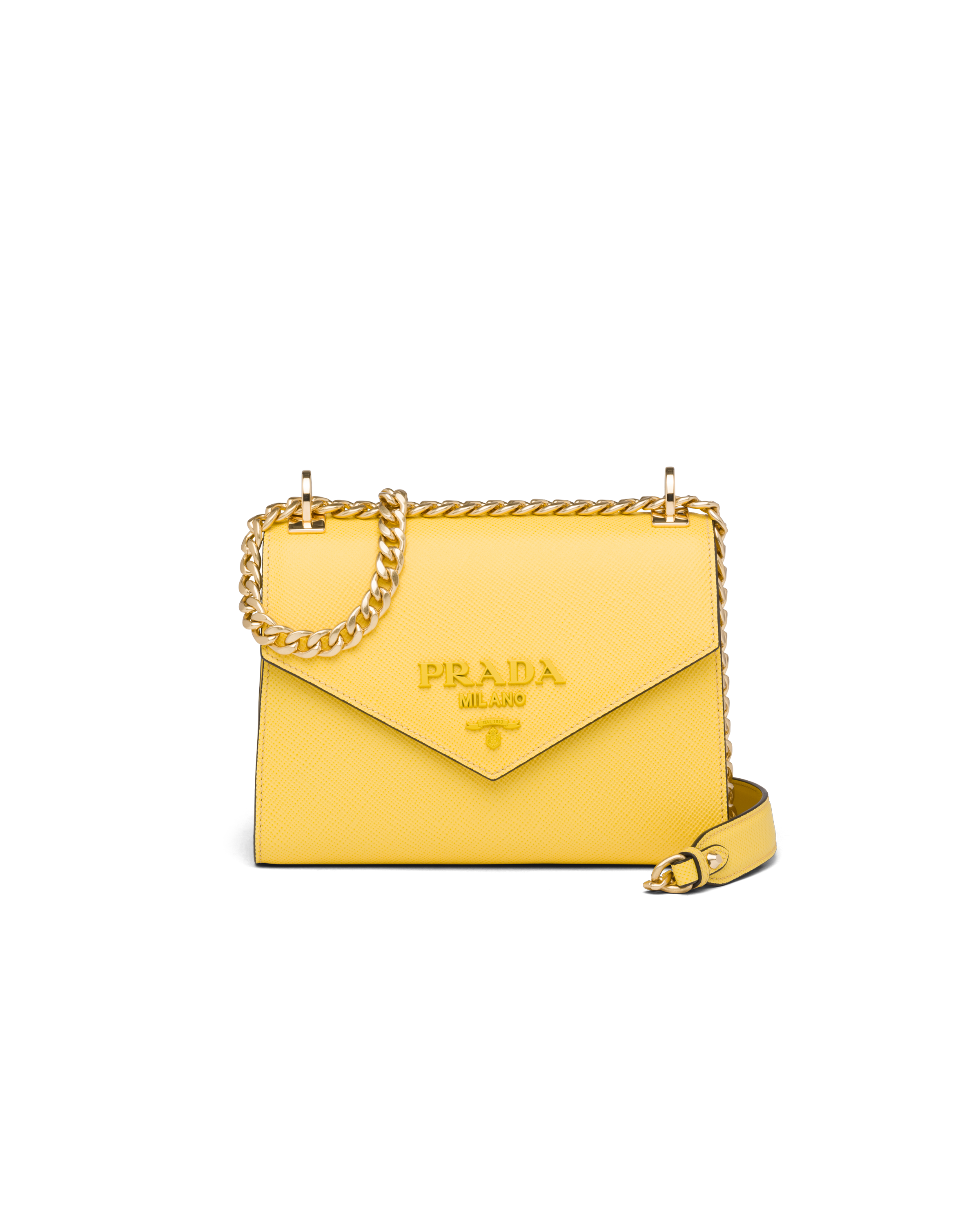 prada yellow shoulder bag