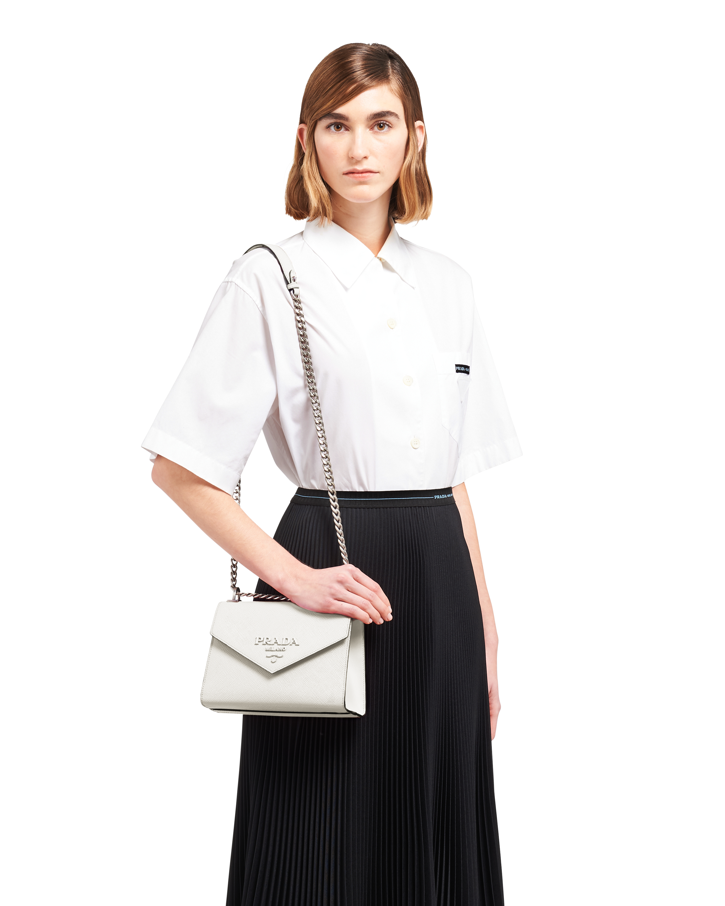 prada monochrome handbag