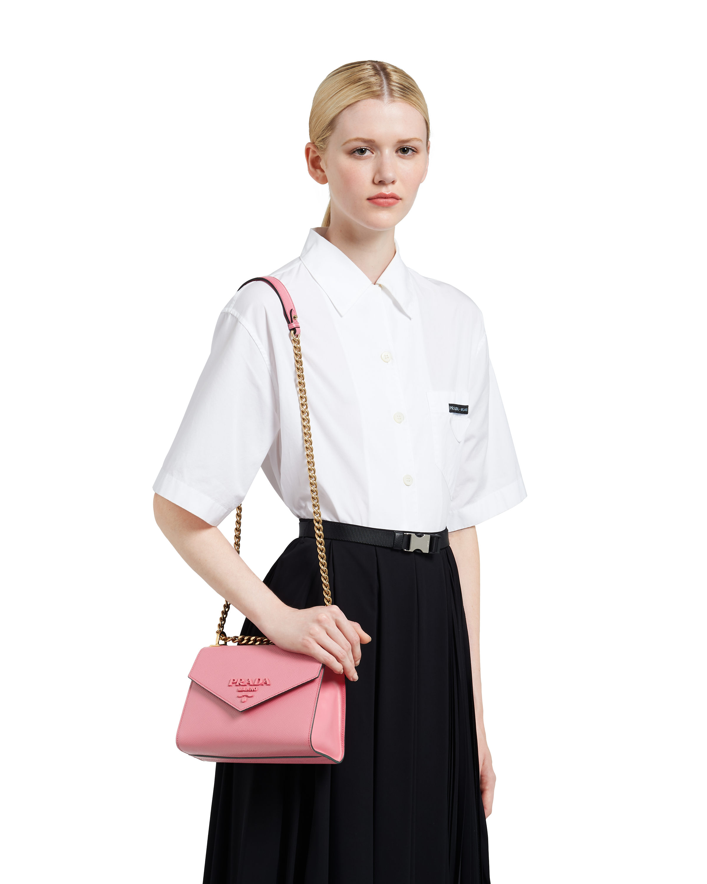 prada milano bolsa pink