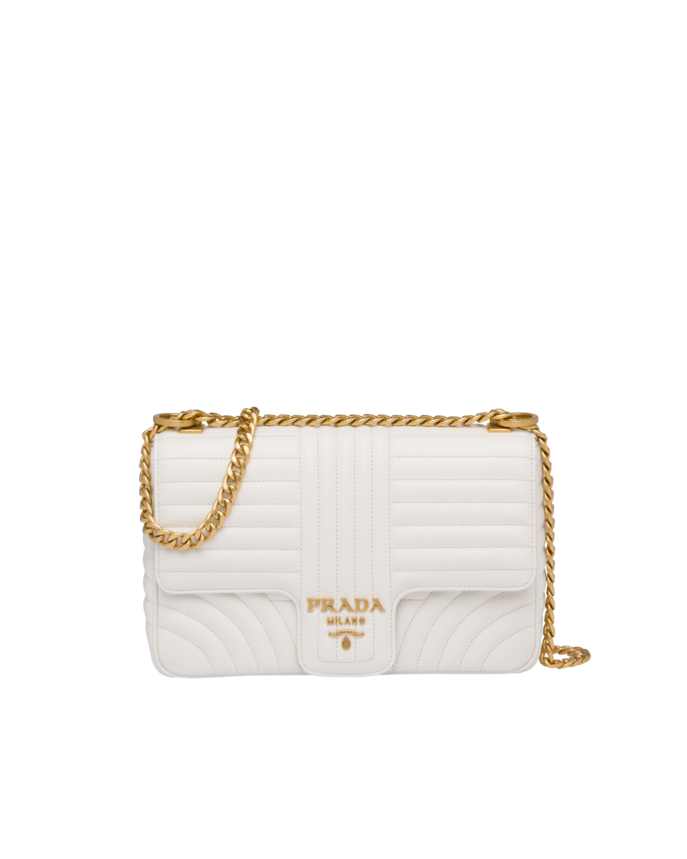 prada diagramme large leather shoulder bag