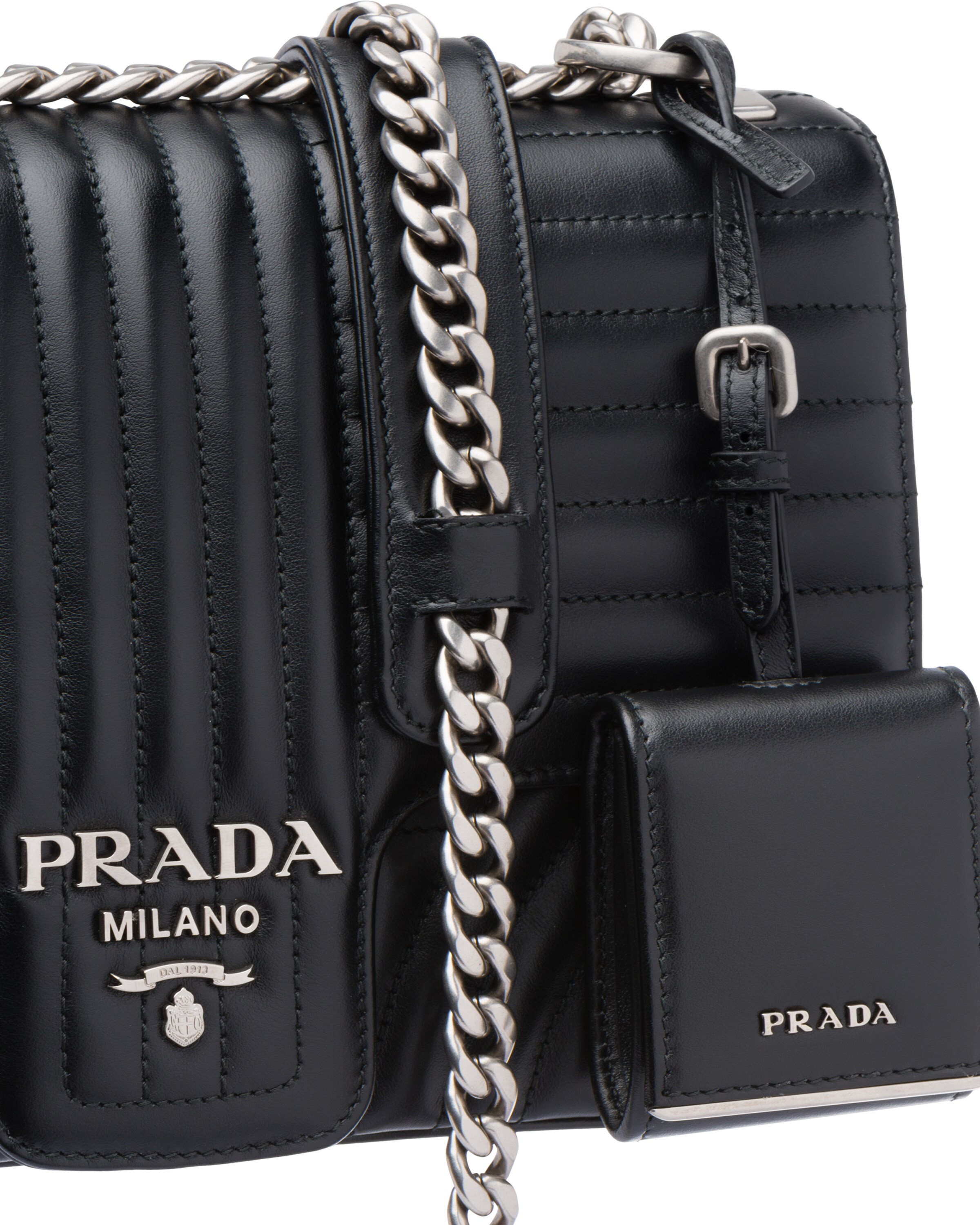 Large Leather Prada Diagramme Bag Prada