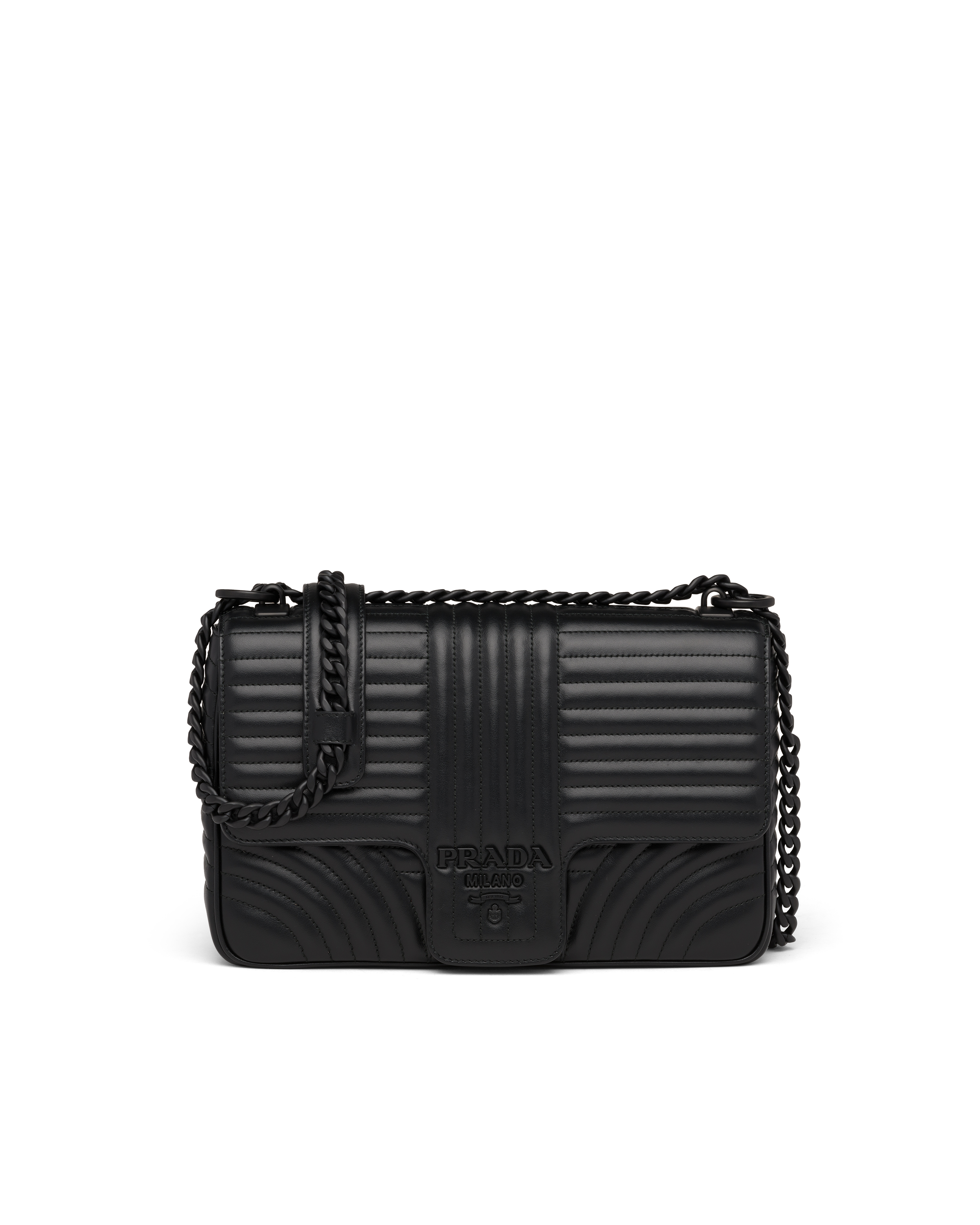 prada diagramme bag black